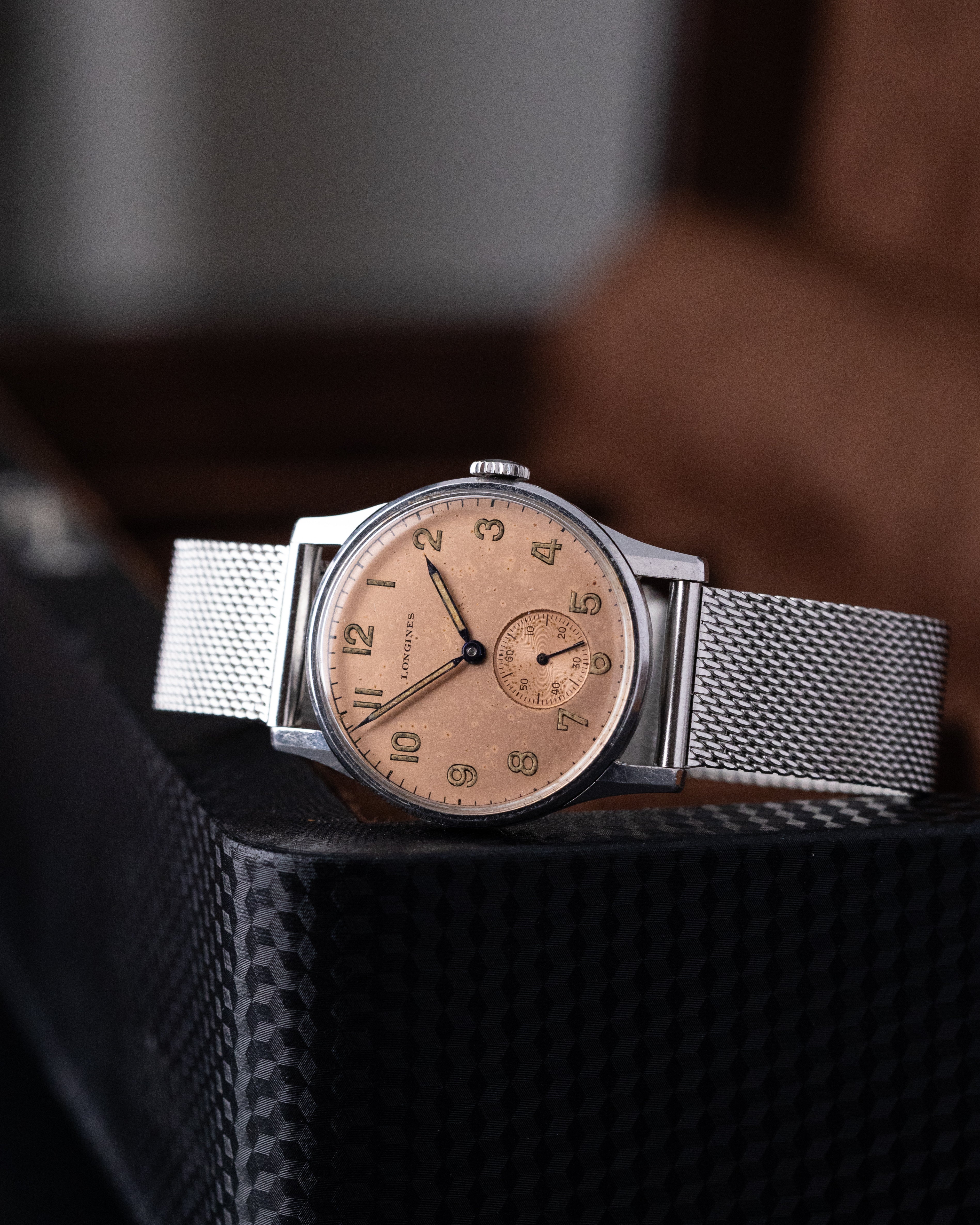 Vintage Longines Swiss Watch, Rare salmon patina dial, Cal. 23M from 1943 - DuMarko