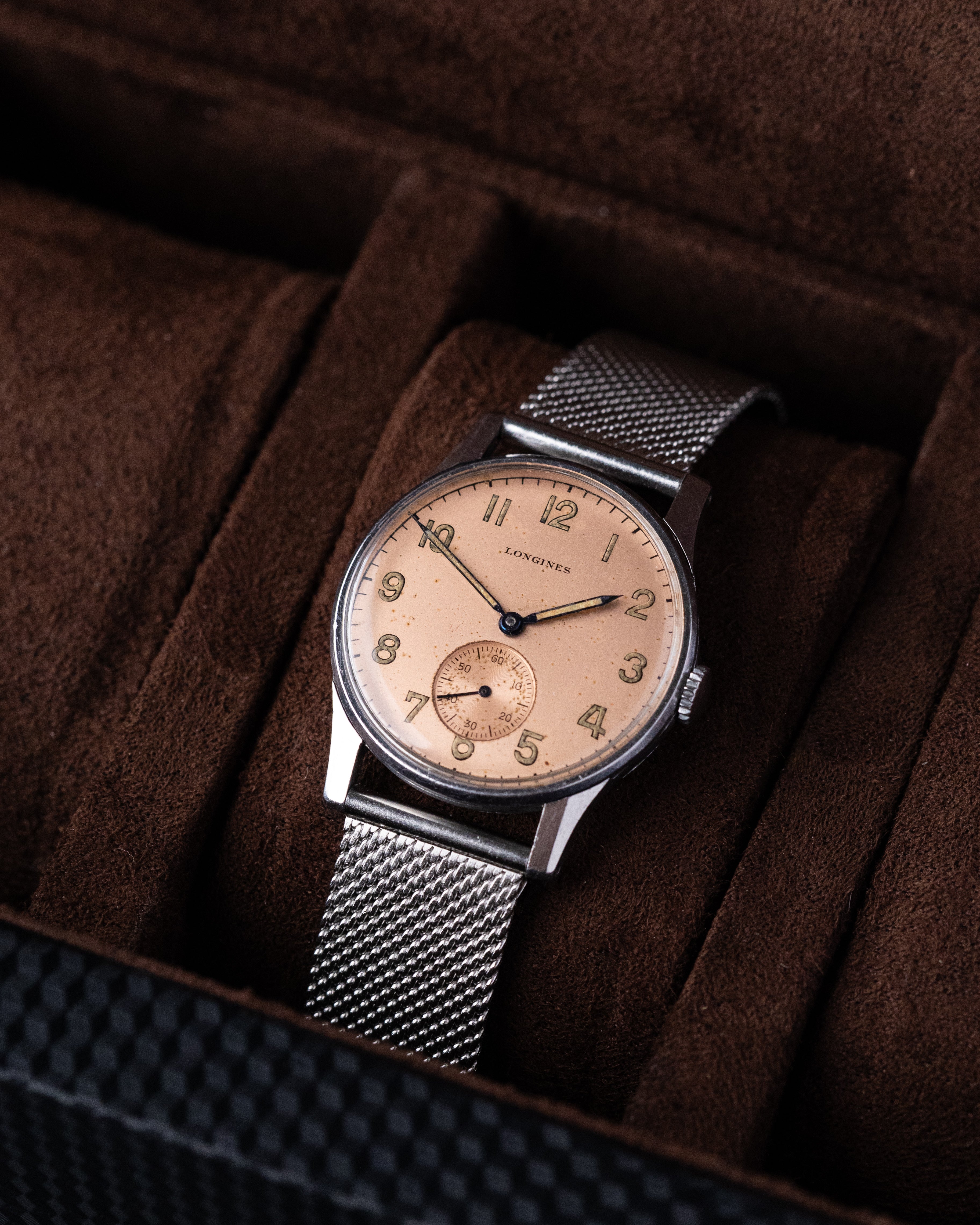 Vintage Longines Swiss Watch, Rare salmon patina dial, Cal. 23M from 1943 - DuMarko