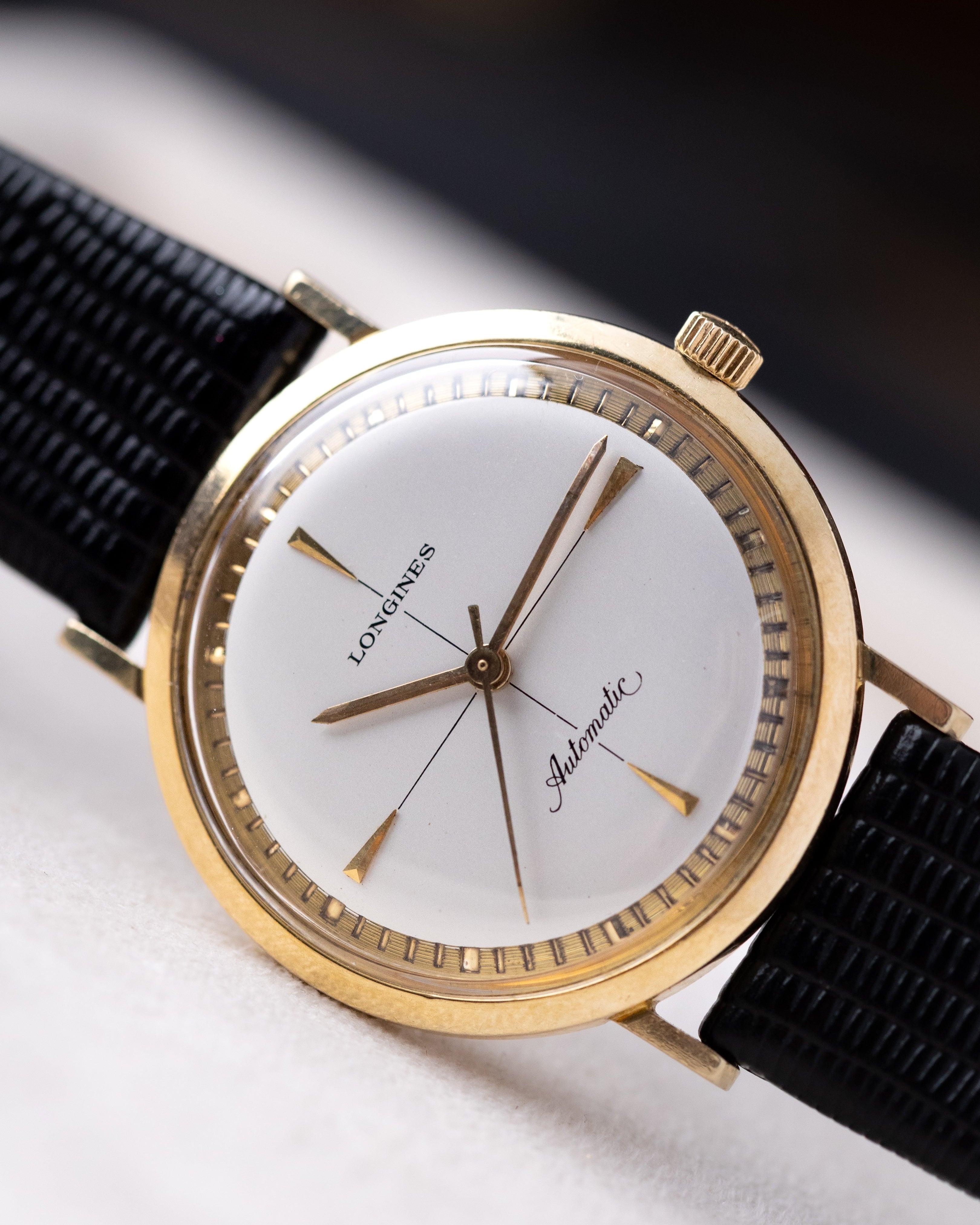 Vintage Longines Watch, Gold - plated monocoque case, Crosshair Dial, Original Box from 1960’s - DuMarko