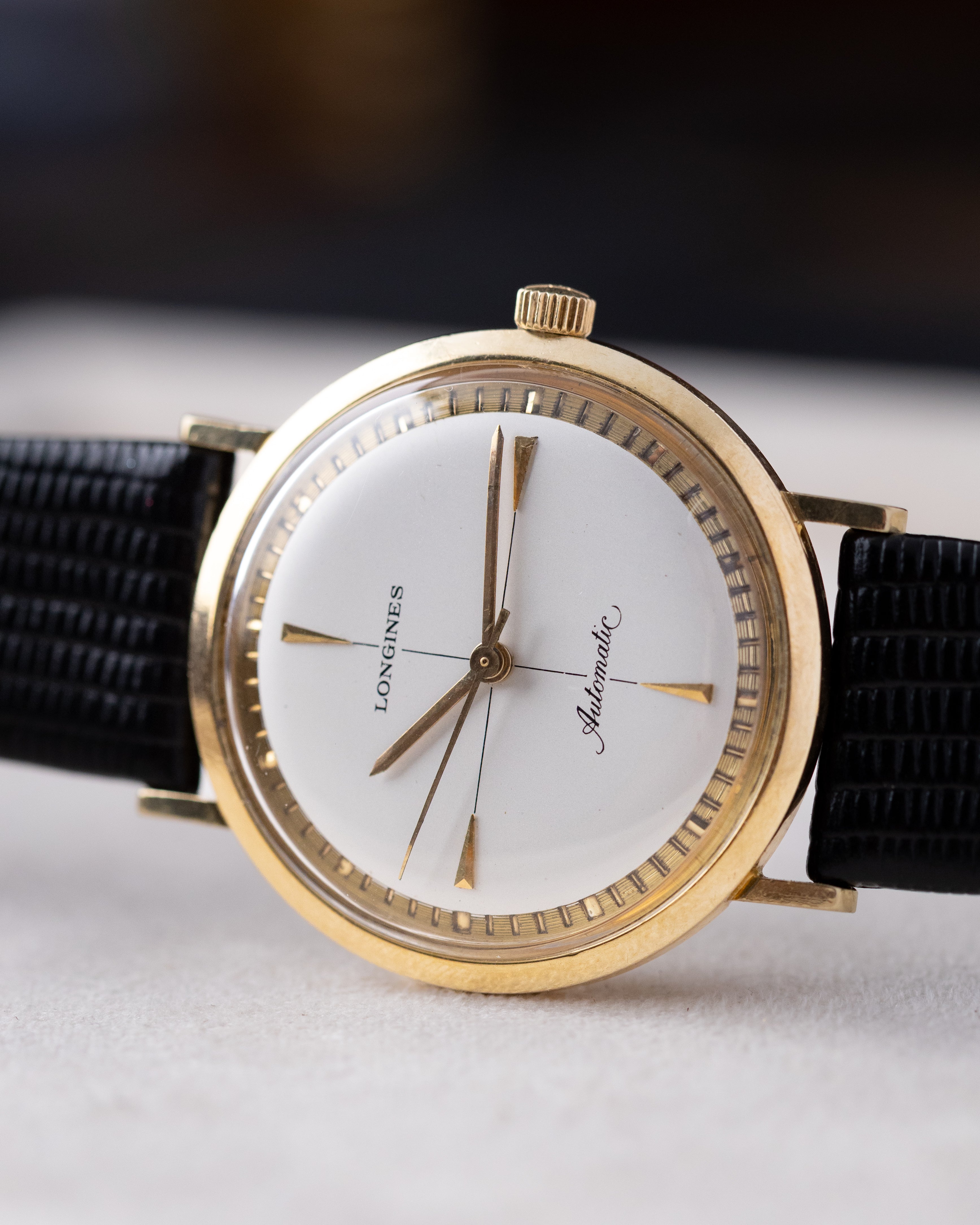 Vintage Longines Watch, Gold - plated monocoque case, Crosshair Dial, Original Box from 1960’s - DuMarko