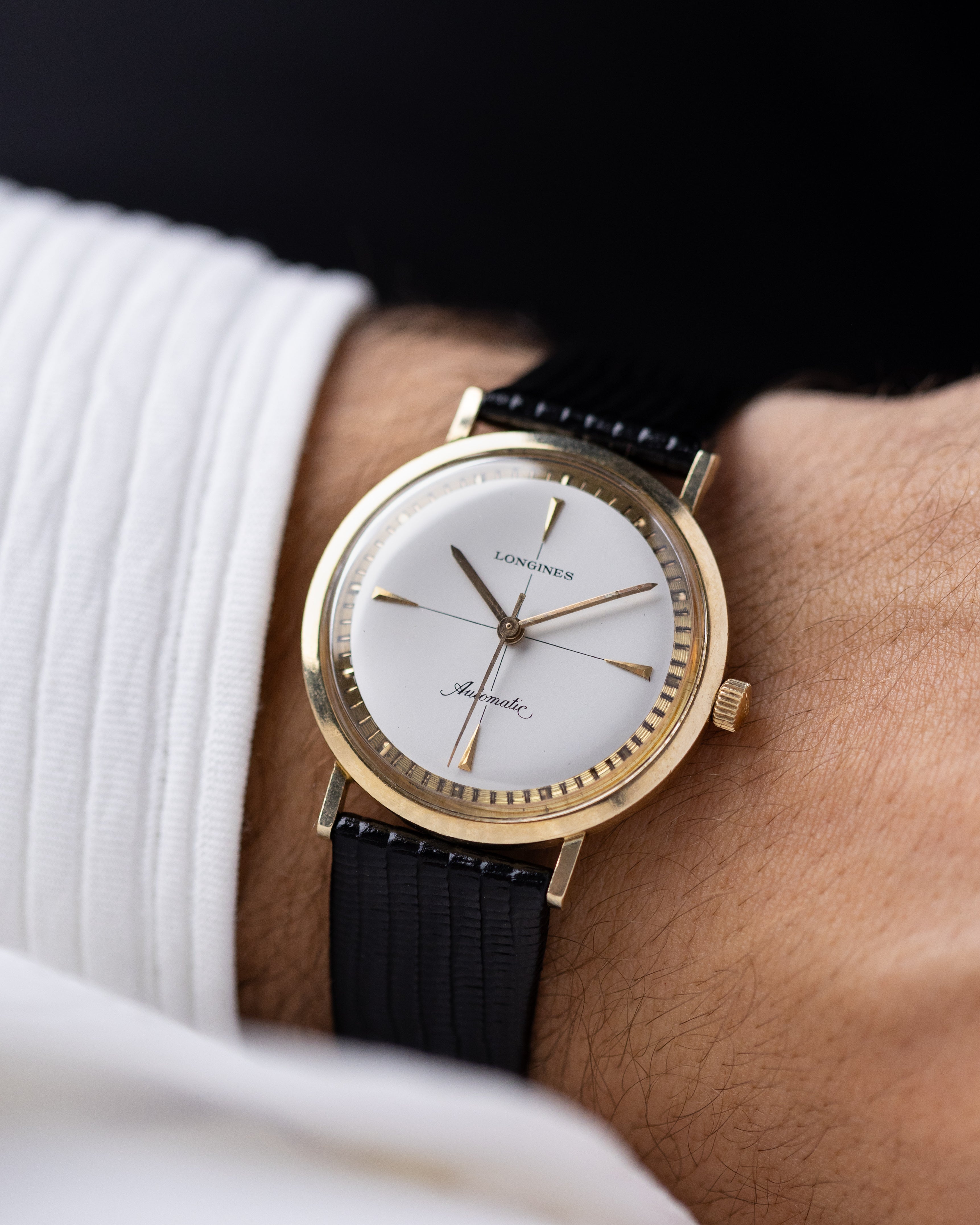 Vintage Longines Watch, Gold - plated monocoque case, Crosshair Dial, Original Box from 1960’s - DuMarko