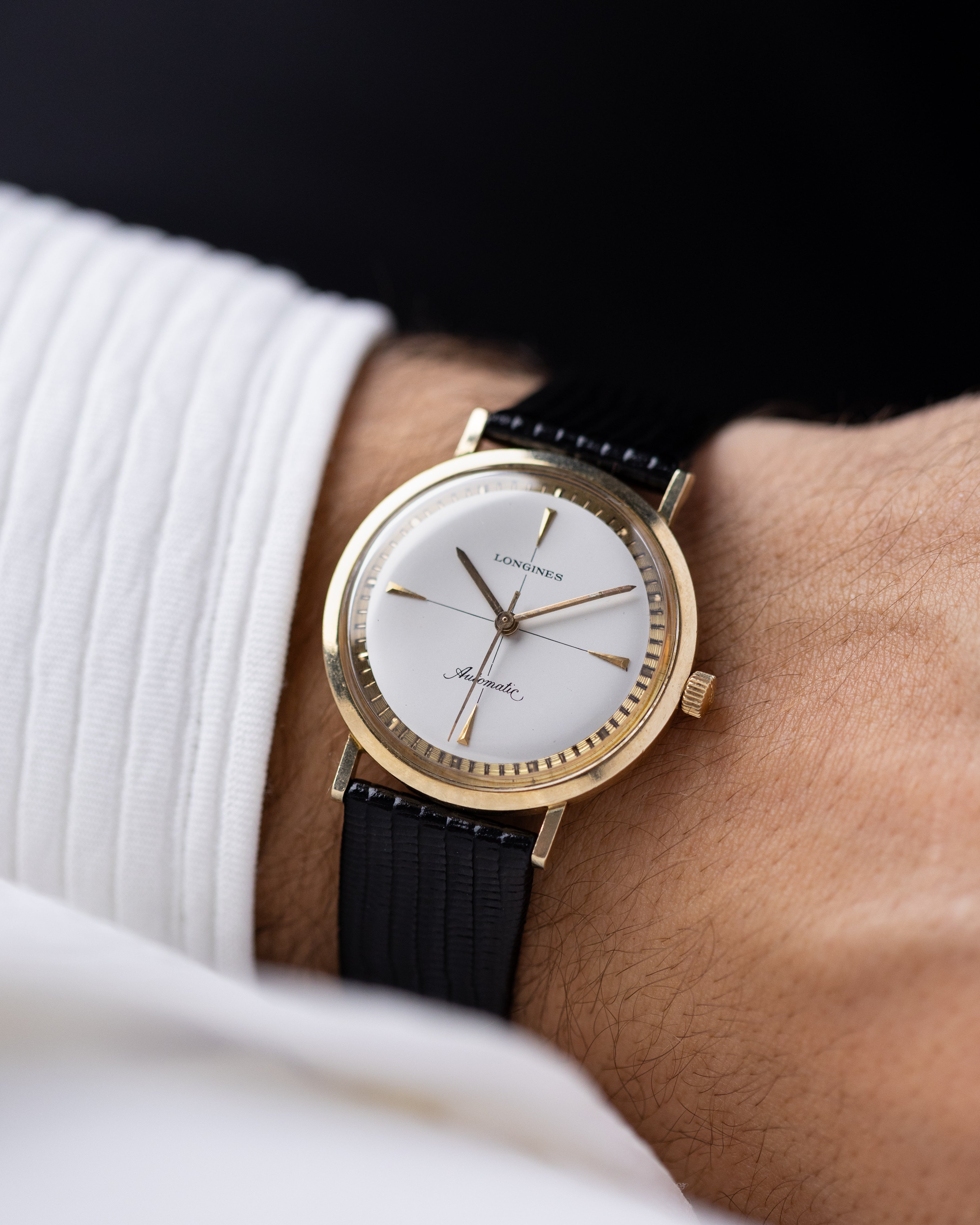 Vintage Longines Watch, Gold - plated monocoque case, Crosshair Dial, Original Box from 1960’s - DuMarko