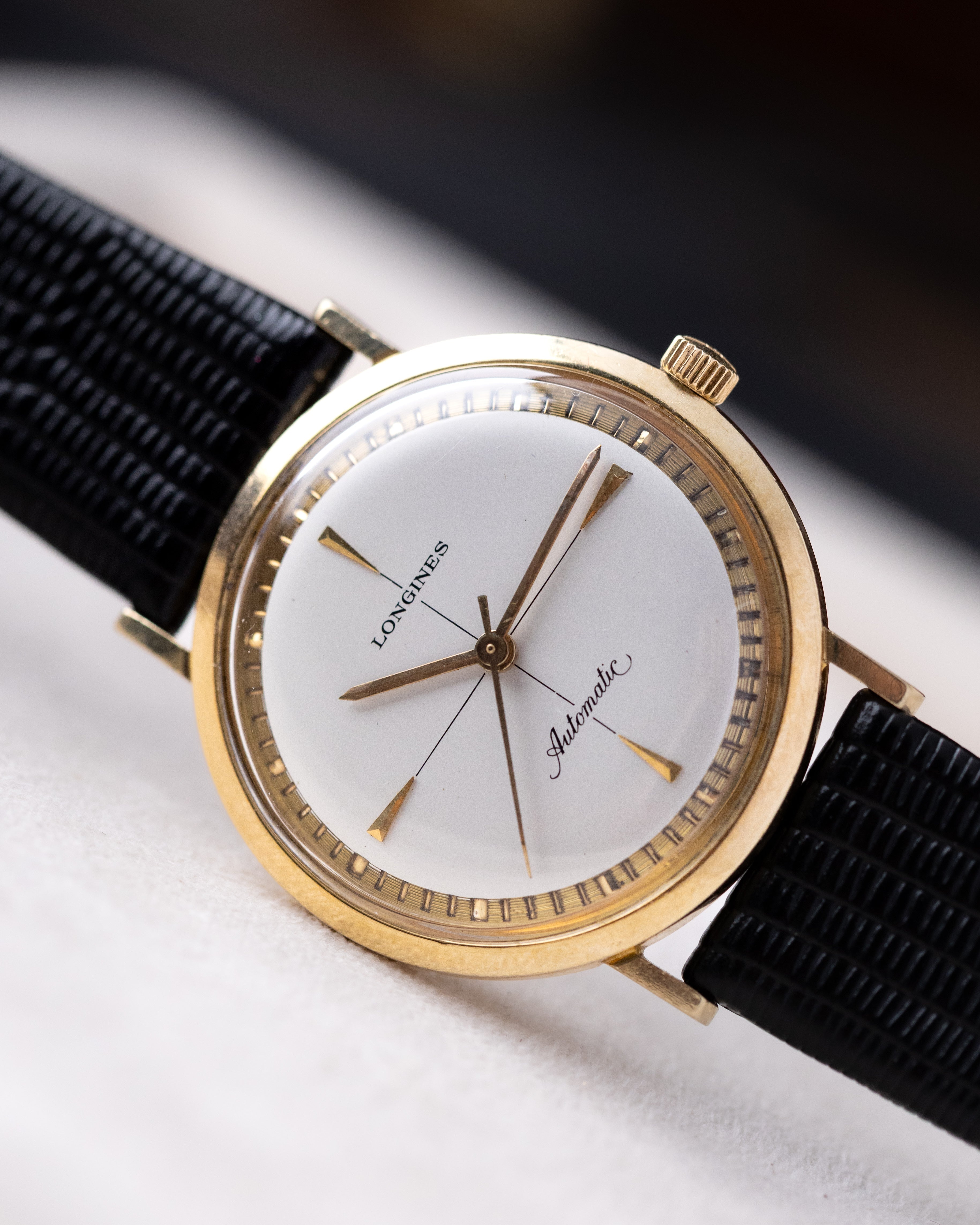 Vintage Longines Watch, Gold - plated monocoque case, Crosshair Dial, Original Box from 1960’s - DuMarko