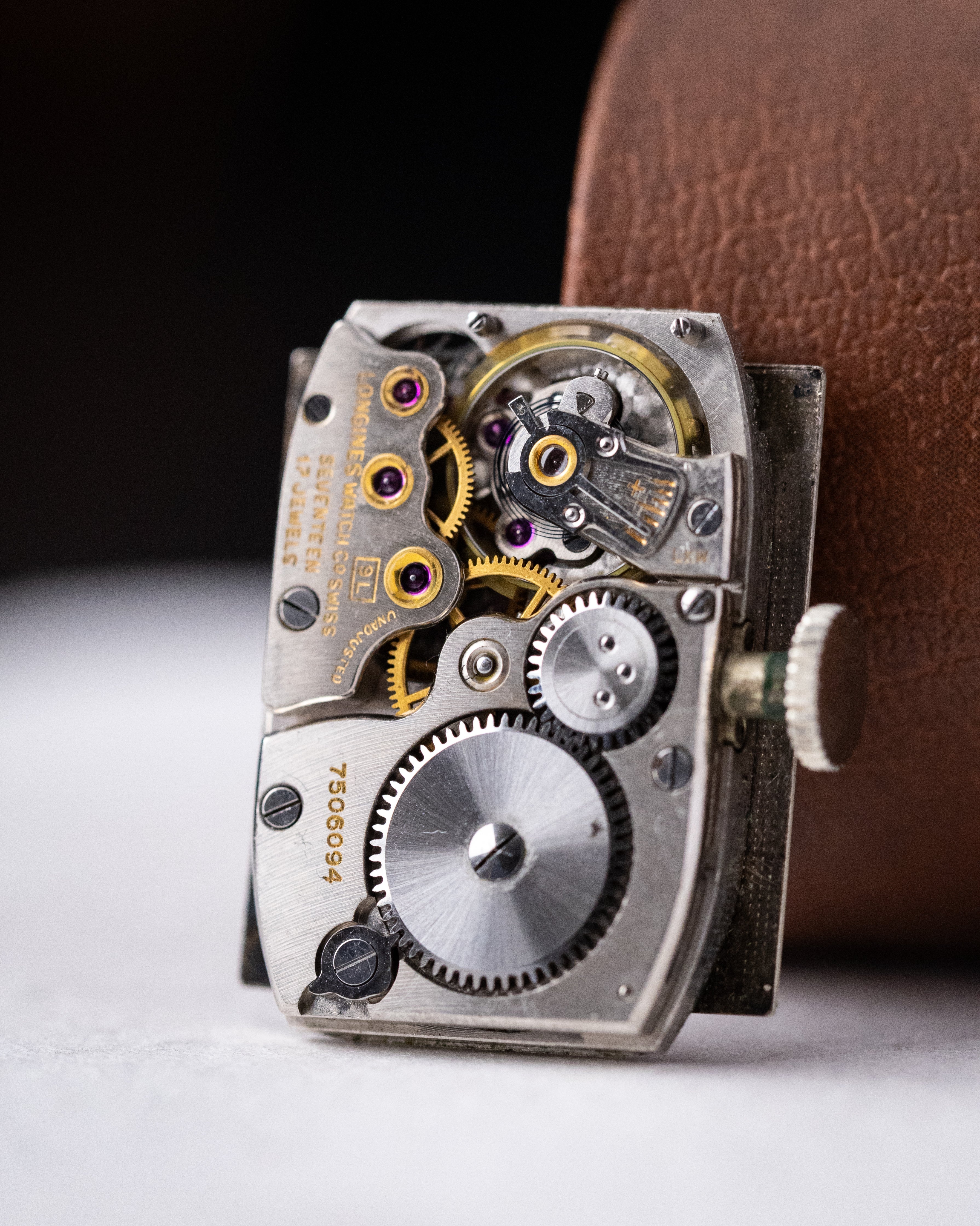 Vintage Longines Wittnauer Art Deco Tank, 14K White Solid Gold. Case, Diamond Markers from 1947, For US Market - DuMarko