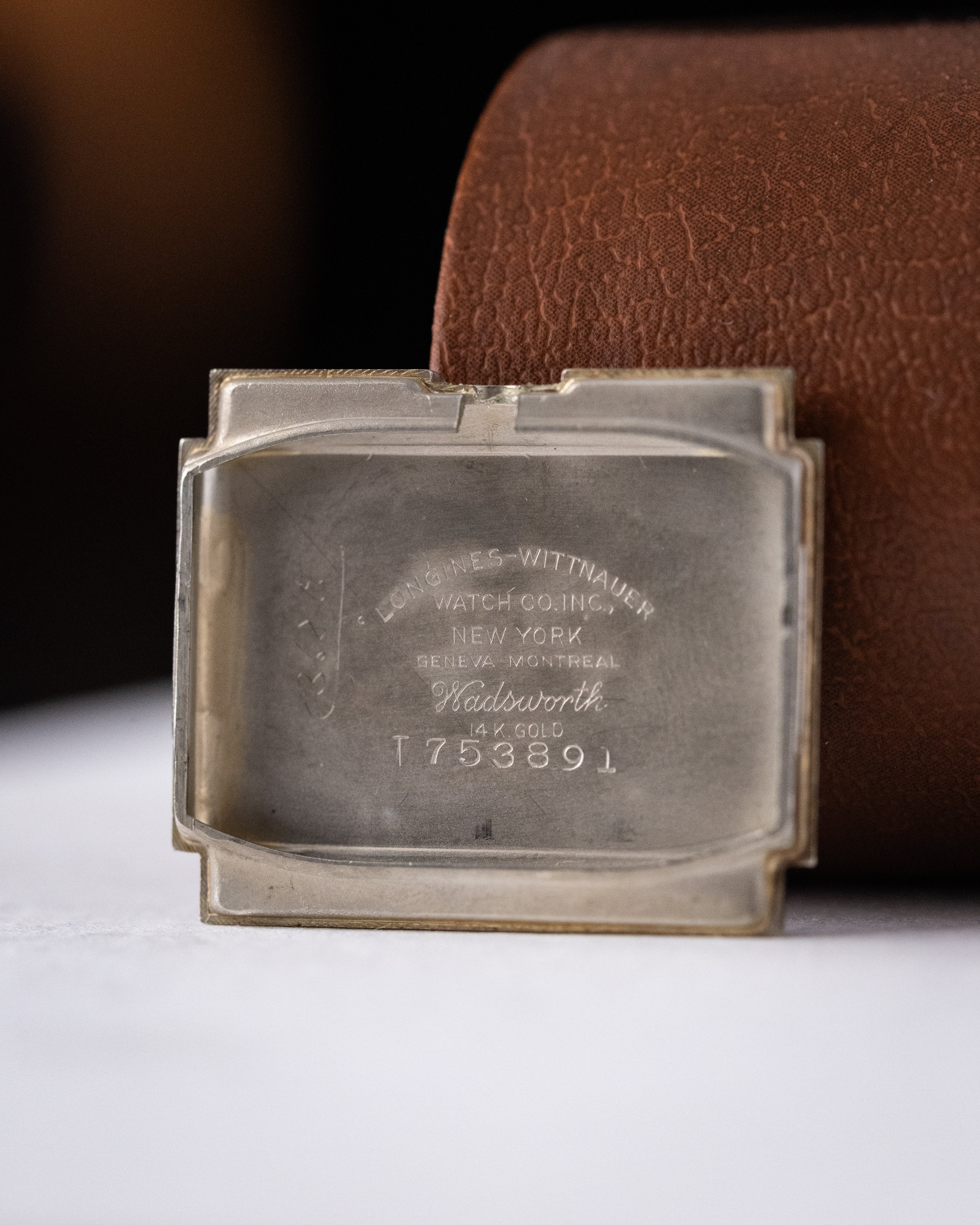 Vintage Longines Wittnauer Art Deco Tank, 14K White Solid Gold. Case, Diamond Markers from 1947, For US Market - DuMarko