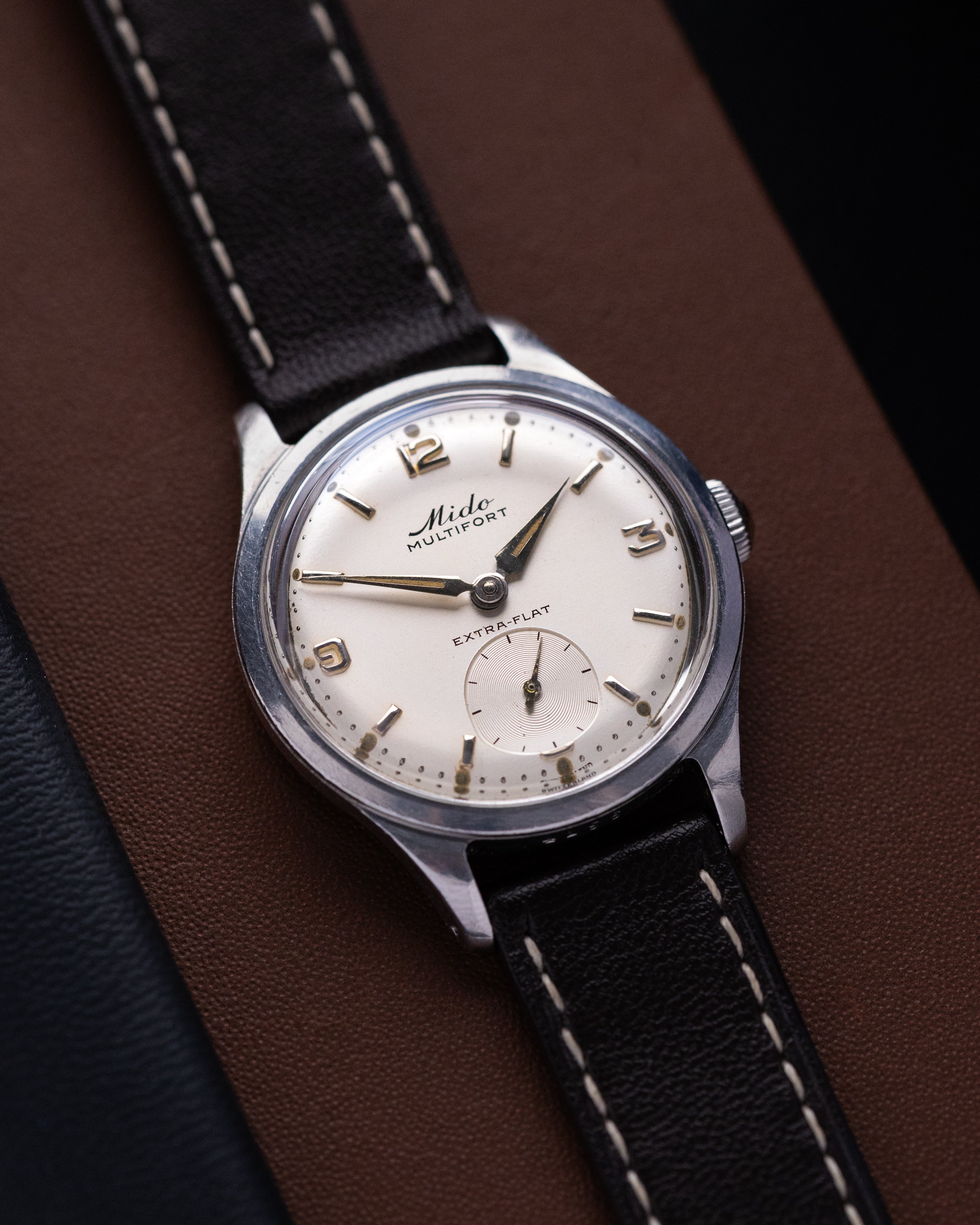 Vintage Mido Multifort Extra Flat Swiss Watch, François Borgel Case, Cal. 1200A from 1950's - DuMarko