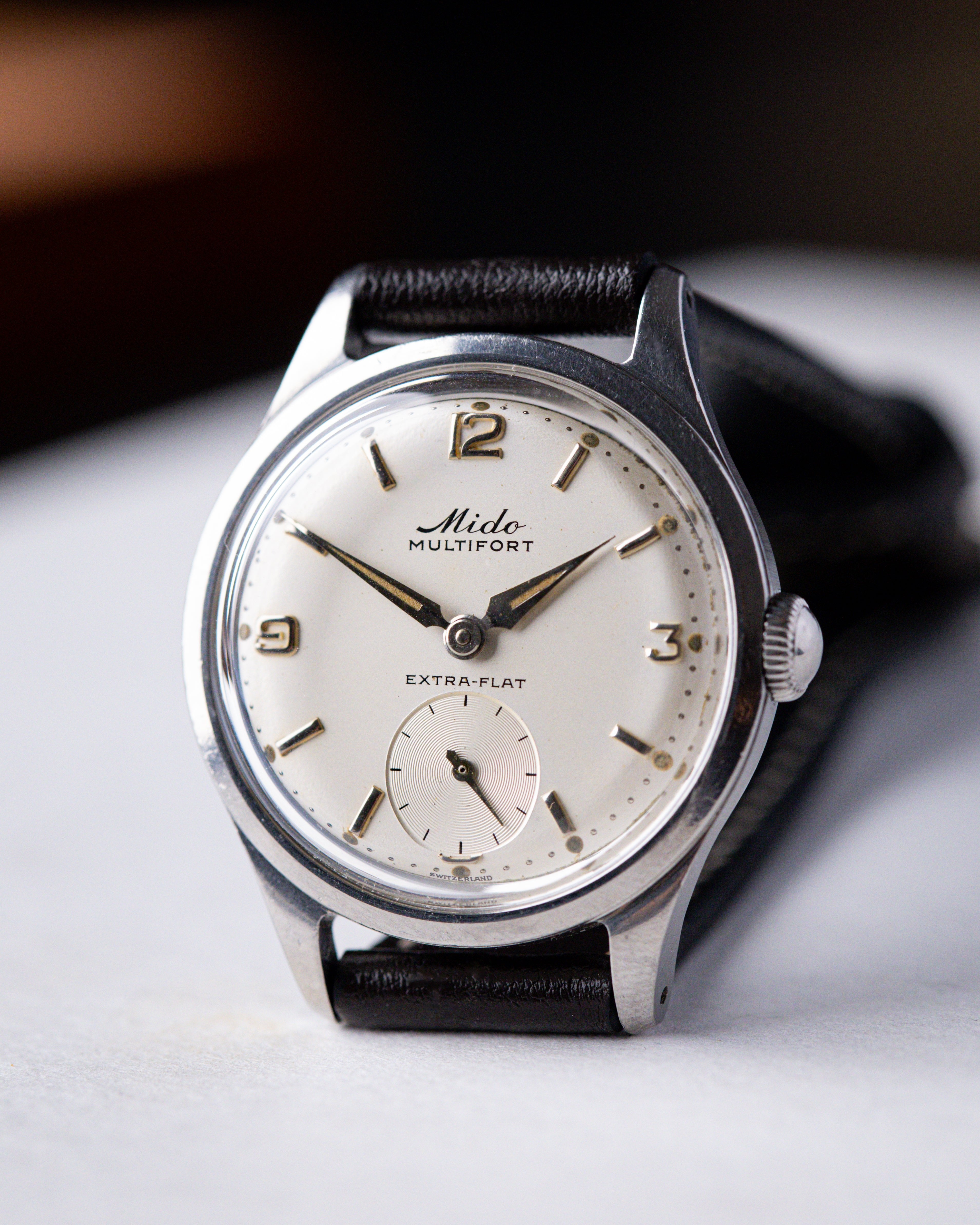 Vintage Mido Multifort Extra Flat Swiss Watch, François Borgel Case, Cal. 1200A from 1950's - DuMarko
