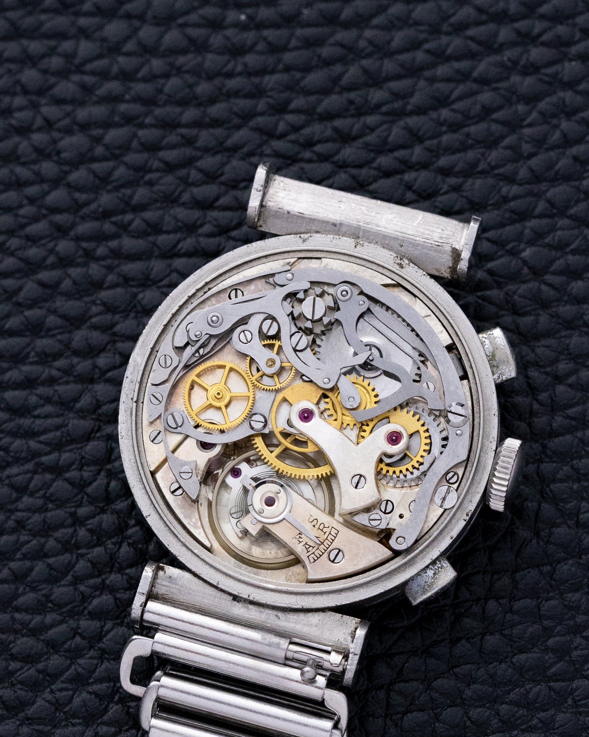 Vintage Minerva Rare Chronograph Bi - Compax, Stepped case, Shrouded Lugs, Cal. 13-20 Swiss Made - DuMarko