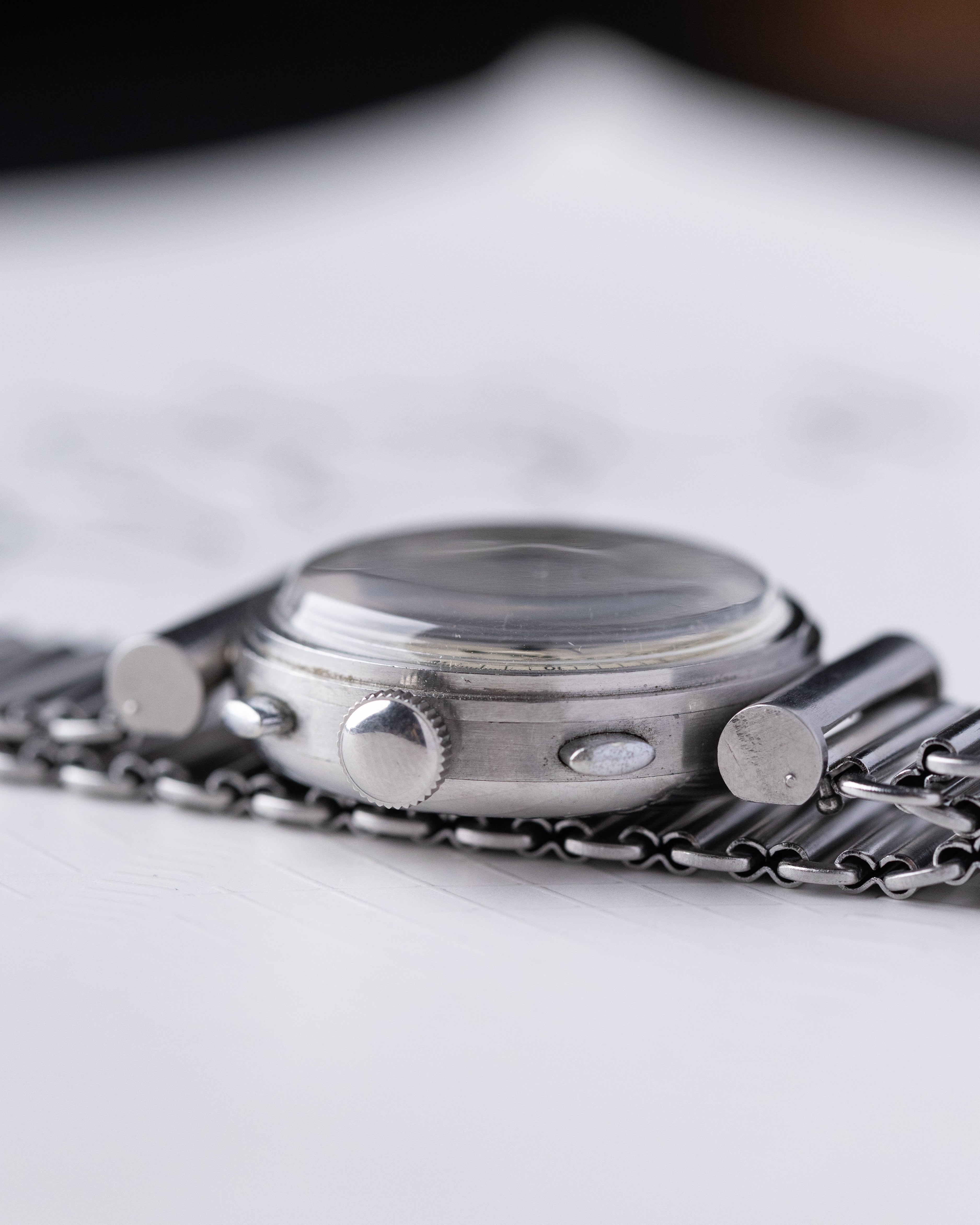 Vintage Minerva Rare Chronograph Bi - Compax, Stepped case, Shrouded Lugs, Cal. 13 - 20 Swiss Made - DuMarko