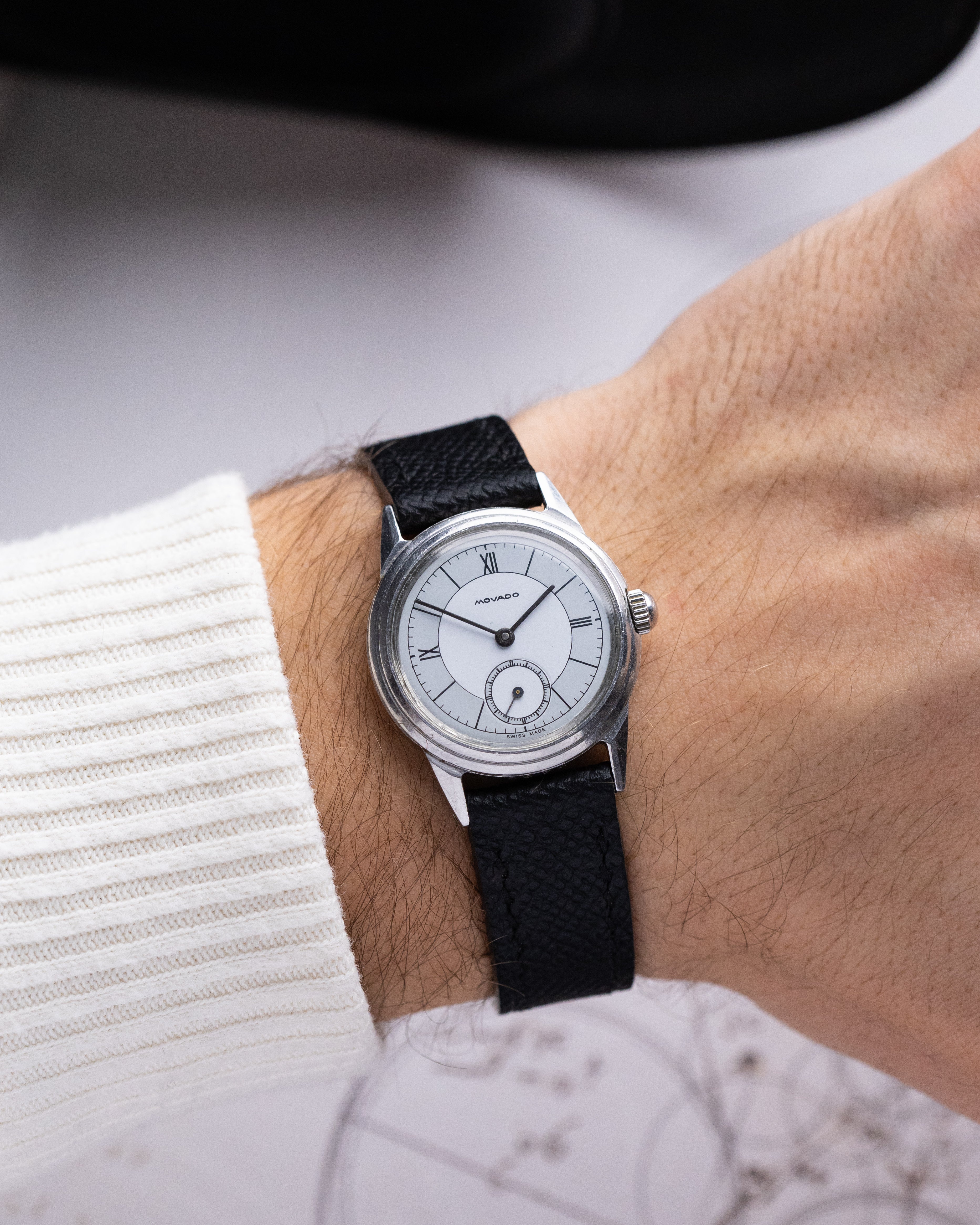 Vintage Movado Borgel Case, Swiss Watch, Two - tone dial from 1940's - DuMarko