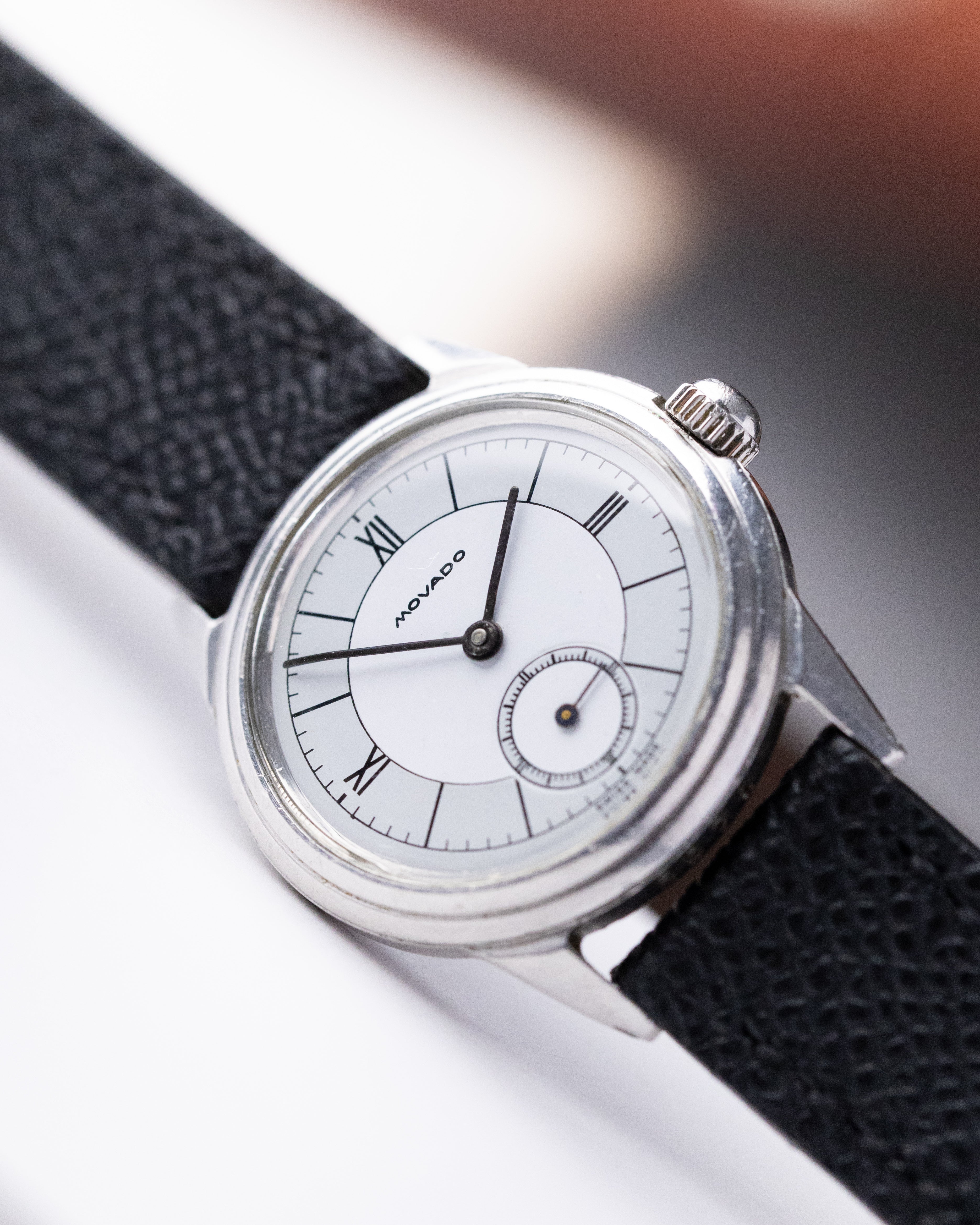 Vintage Movado Borgel Case, Swiss Watch, Two - tone dial from 1940's - DuMarko