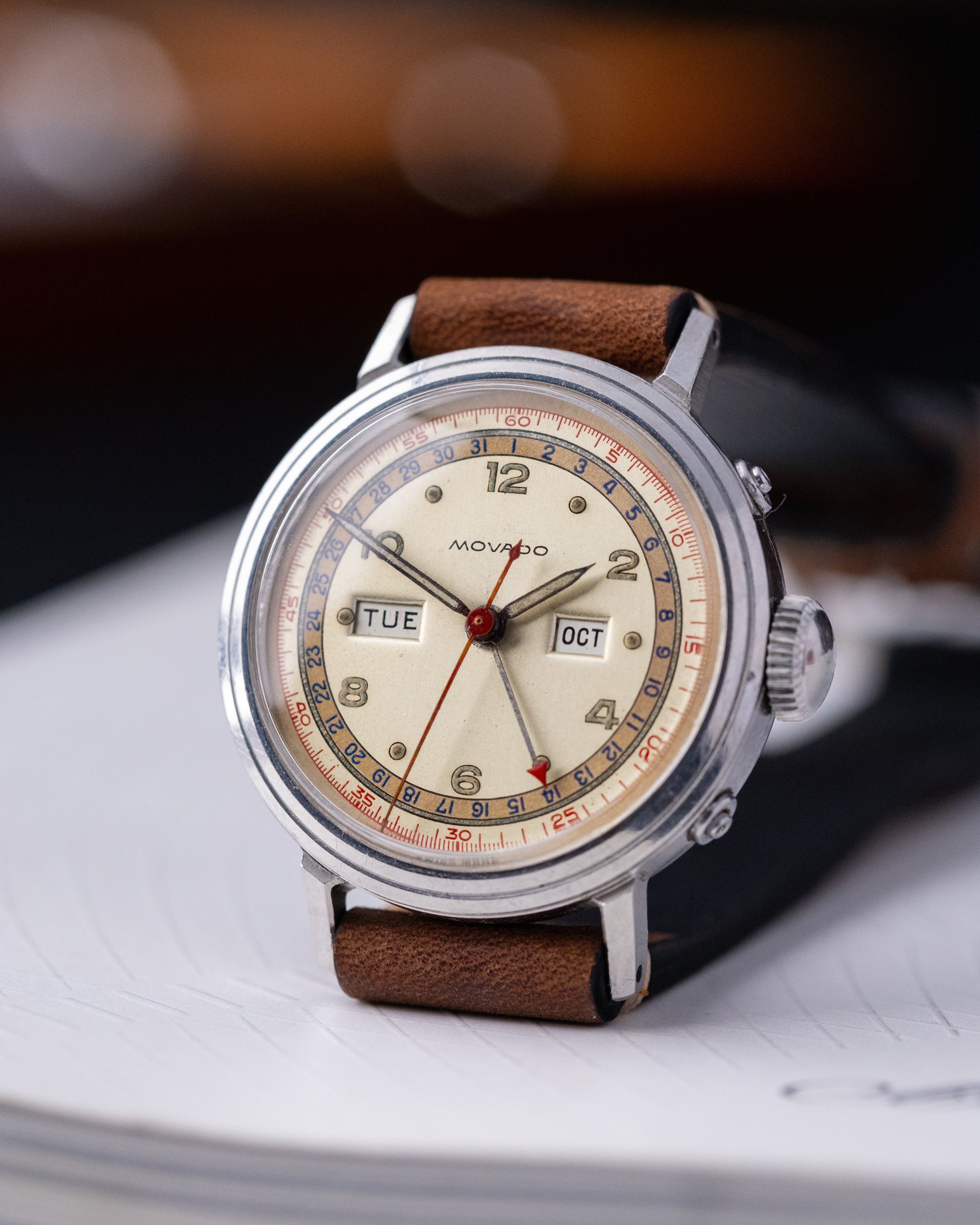 Vintage Movado Calendograph, Triple Calendar, Borgel Case, Ref. 14819 from 1950's - DuMarko