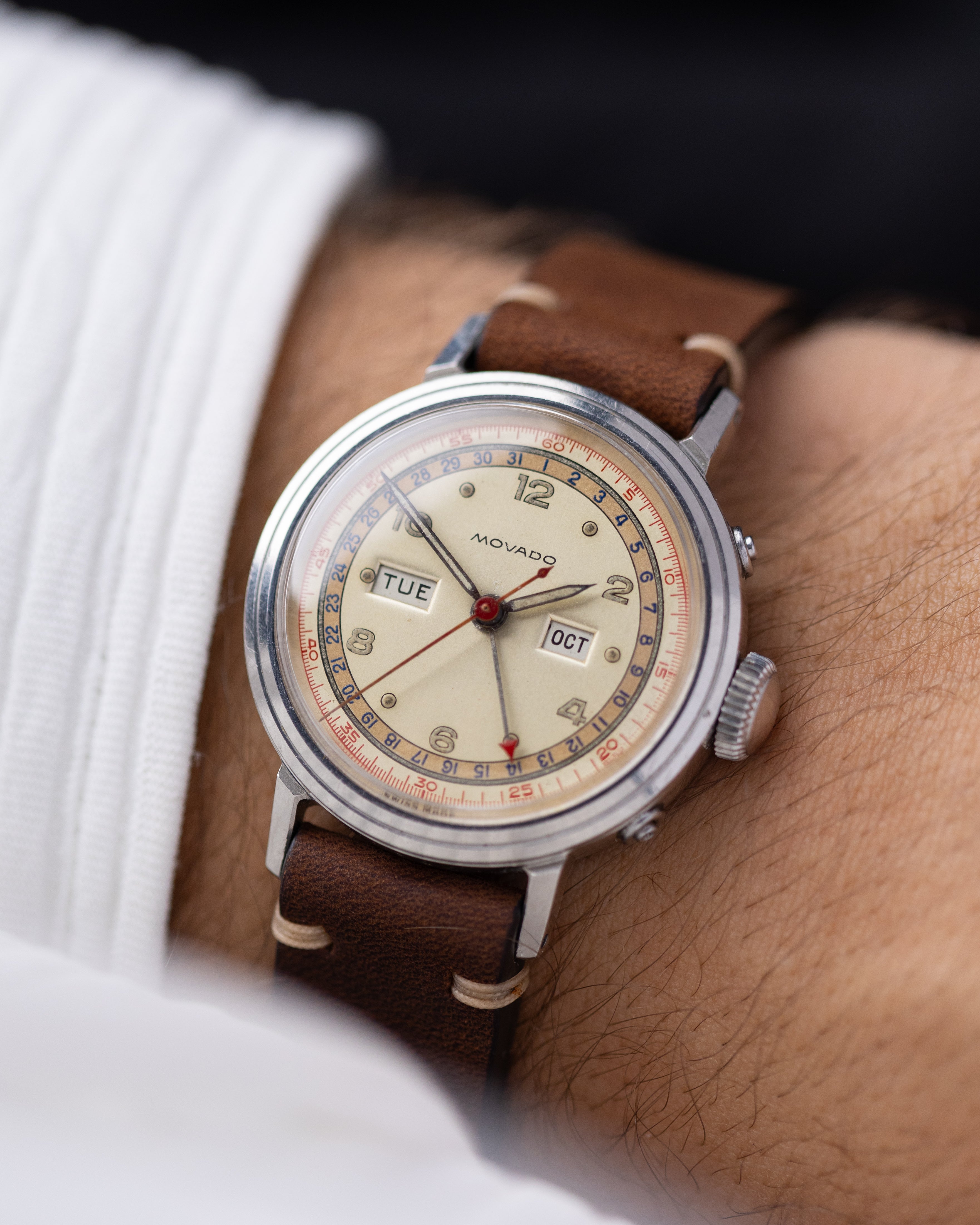 Vintage Movado Calendograph, Triple Calendar, Borgel Case, Ref. 14819 from 1950's - DuMarko