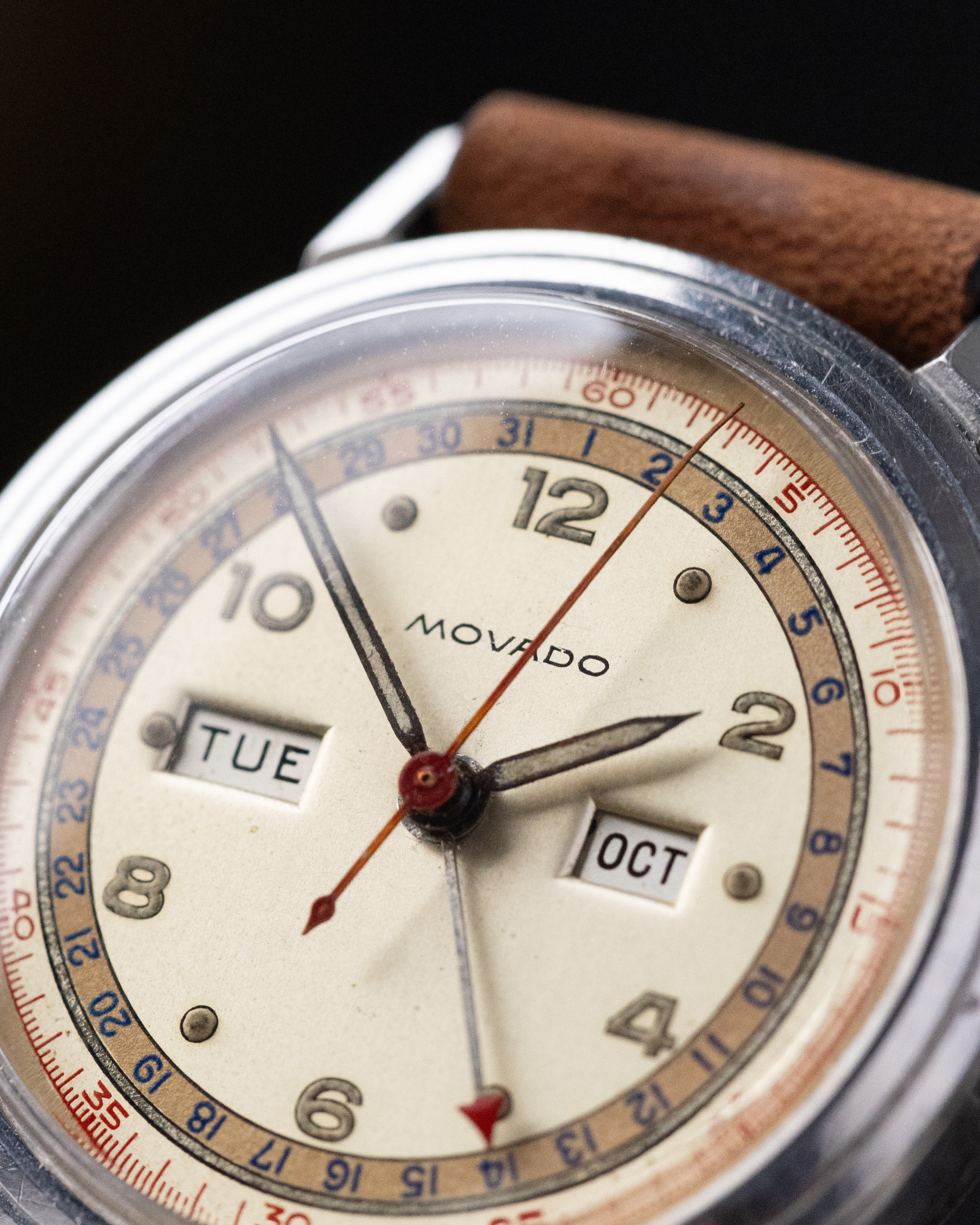 Vintage Movado Calendograph, Triple Calendar, Borgel Case, Ref. 14819 from 1950's - DuMarko