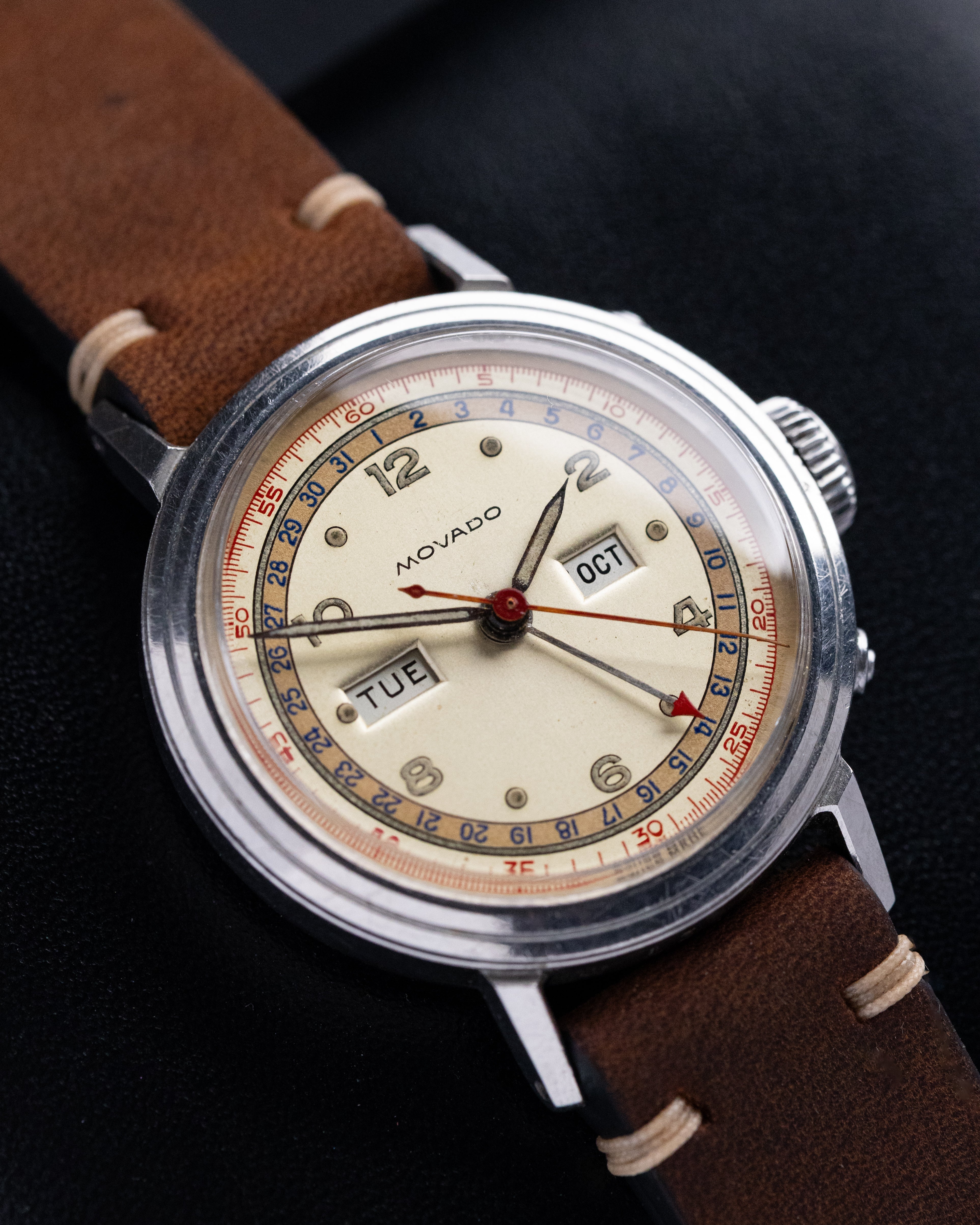 Vintage Movado Calendograph, Triple Calendar, Borgel Case, Ref. 14819 from 1950's - DuMarko