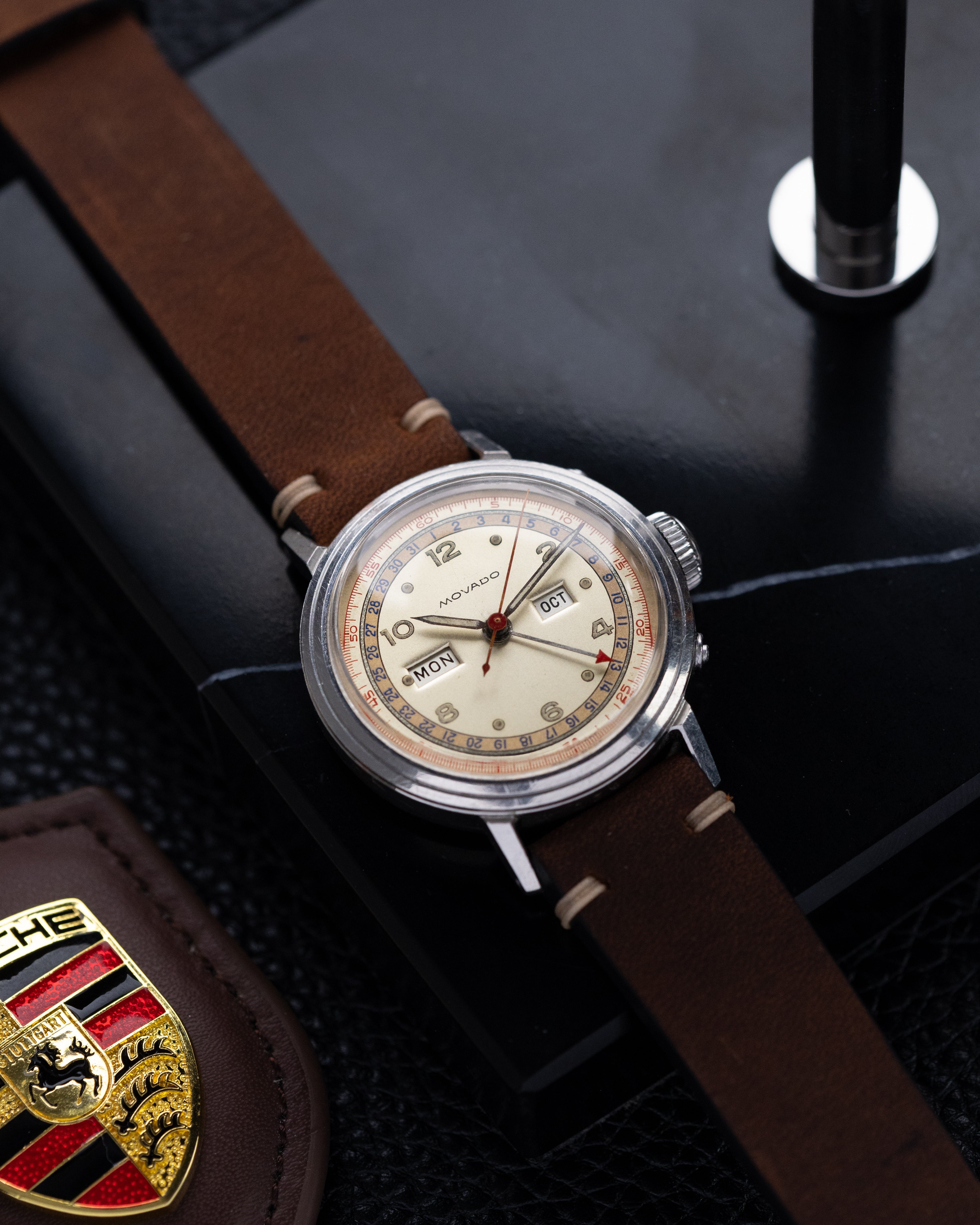 Vintage Movado Calendograph, Triple Calendar, Borgel Case, Ref. 14819 from 1950's - DuMarko