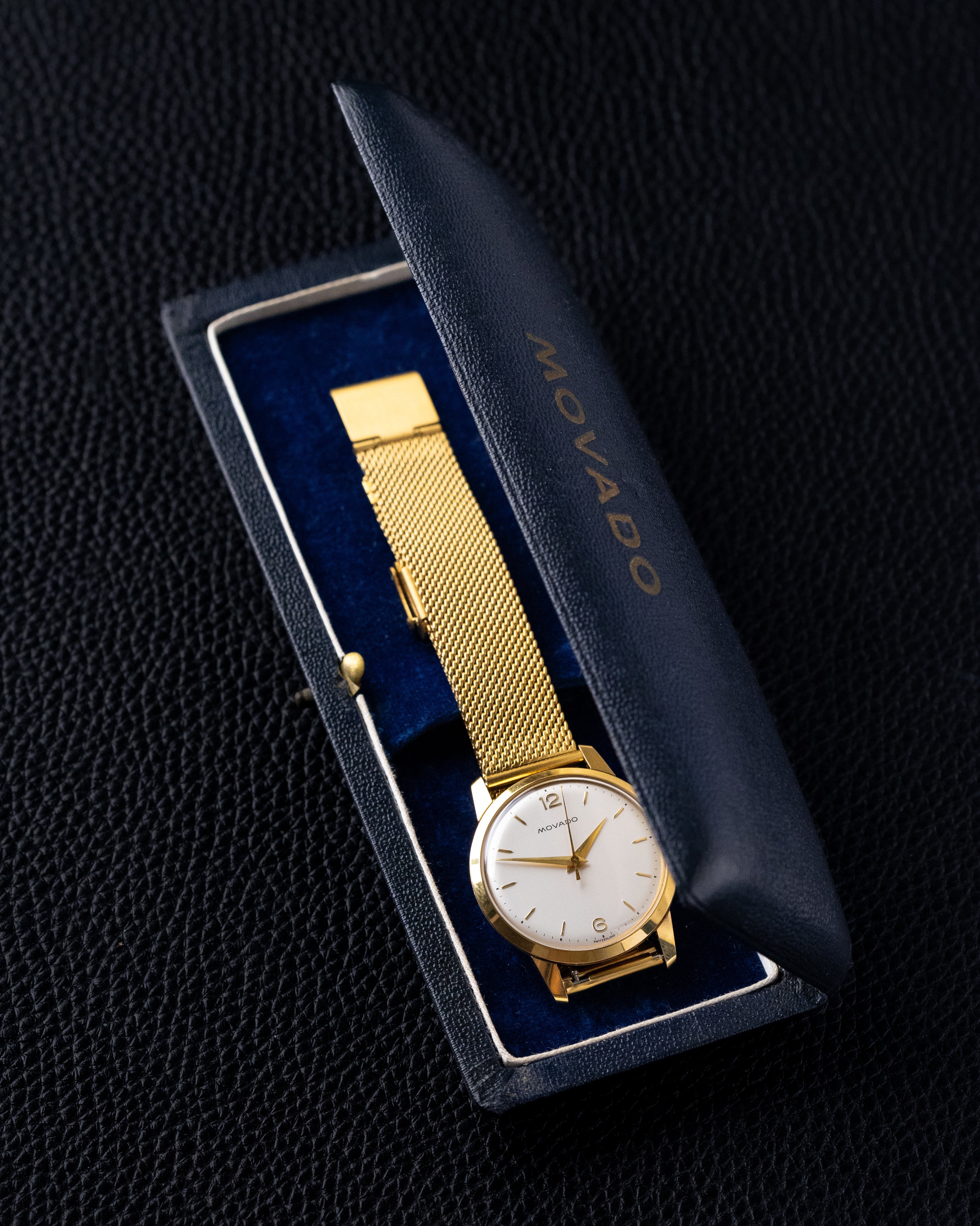 Vintage Movado Dress Watch, Ref. 58295, Gold - Plated Case, Swiss made from 1950s, Original Box - DuMarko