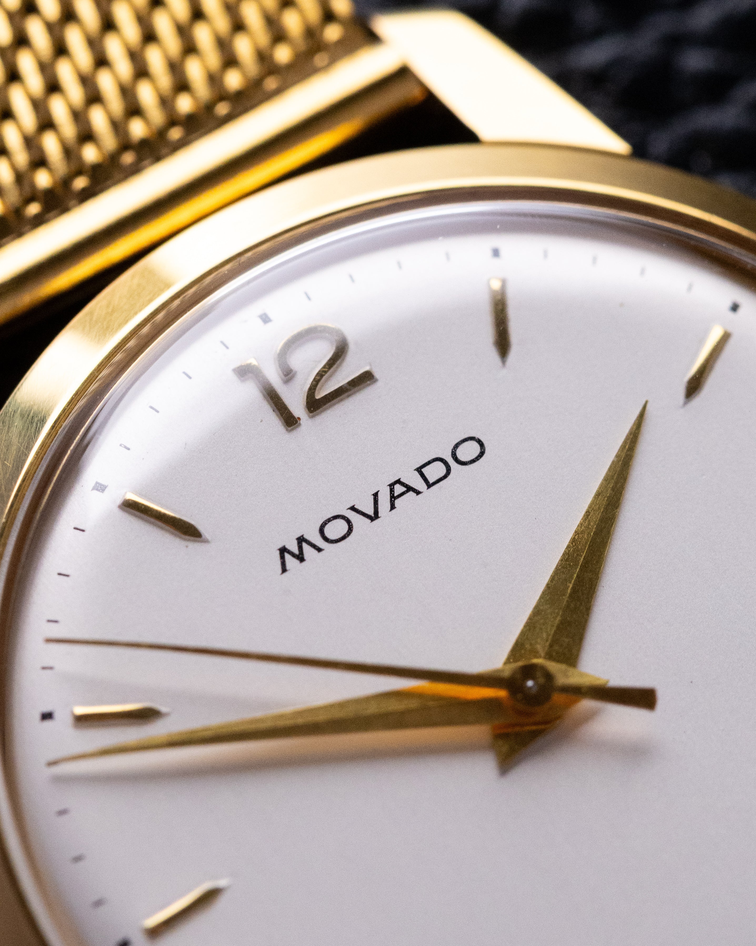 Vintage Movado Dress Watch, Ref. 58295, Gold - Plated Case, Swiss made from 1950s, Original Box - DuMarko