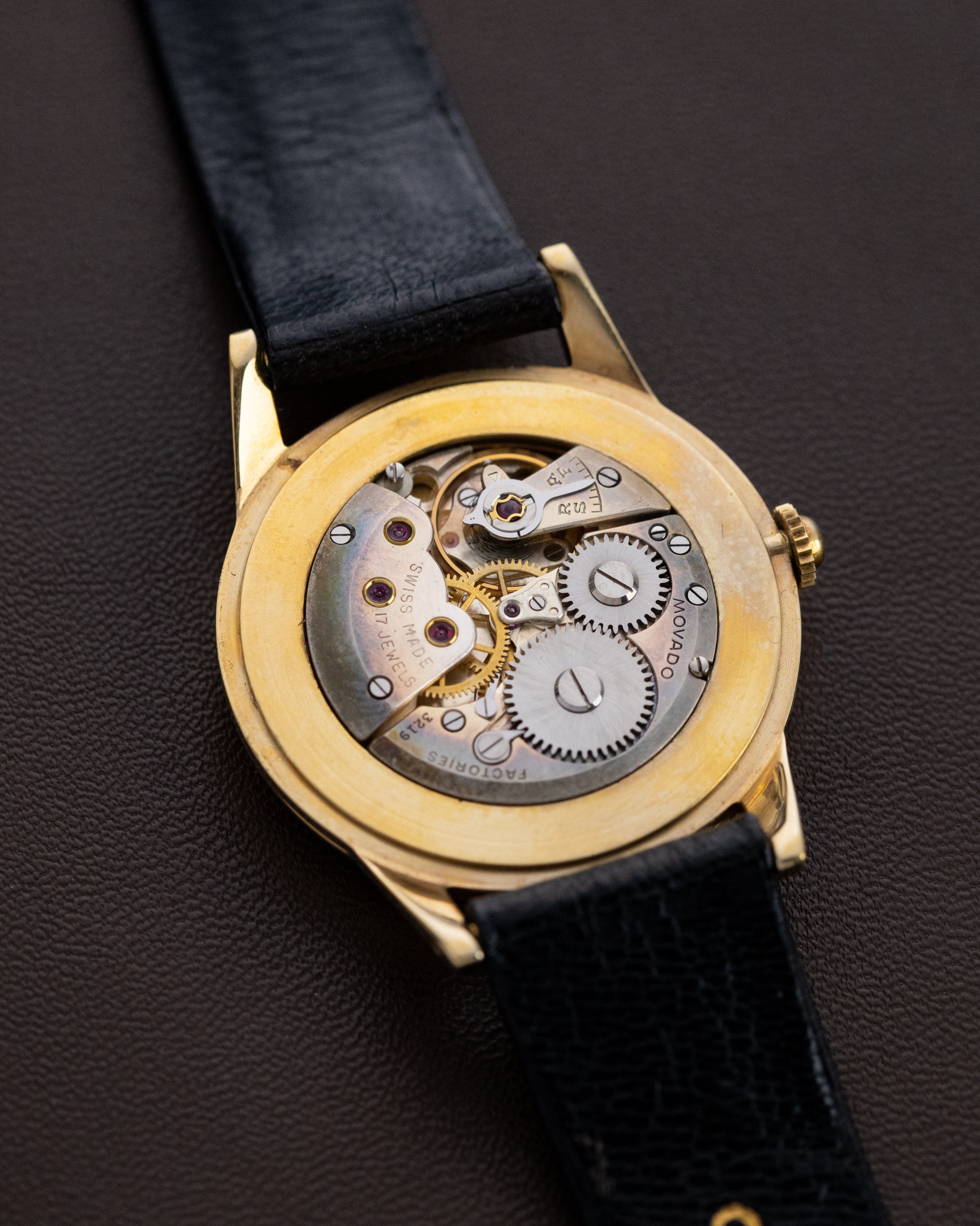 Vintage Movado Manual Wind Swiss Watch, Cal. 3219 with Original Box and Strap - DuMarko