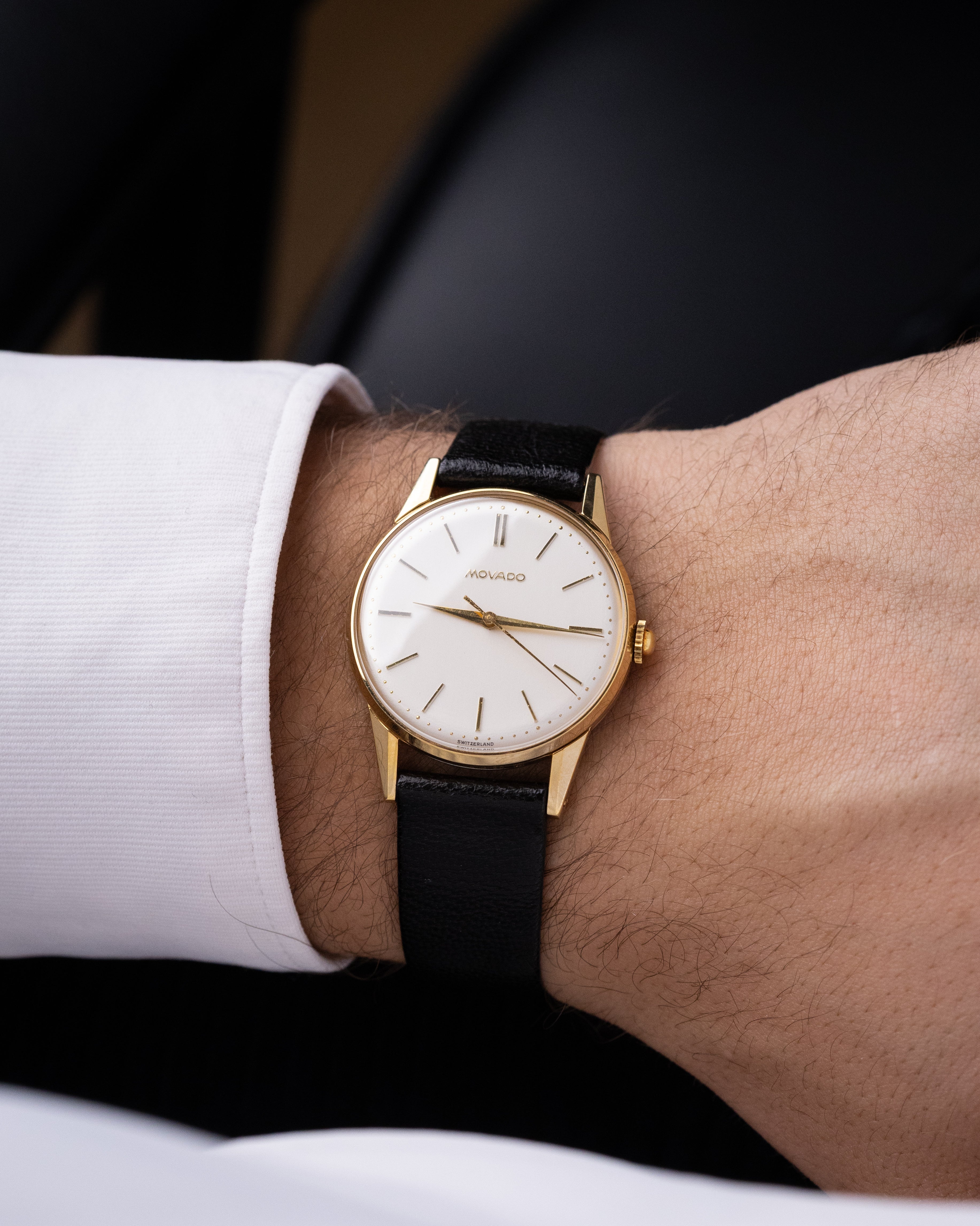 Vintage Movado Manual Wind Swiss Watch, Cal. 3219 with Original Box and Strap - DuMarko