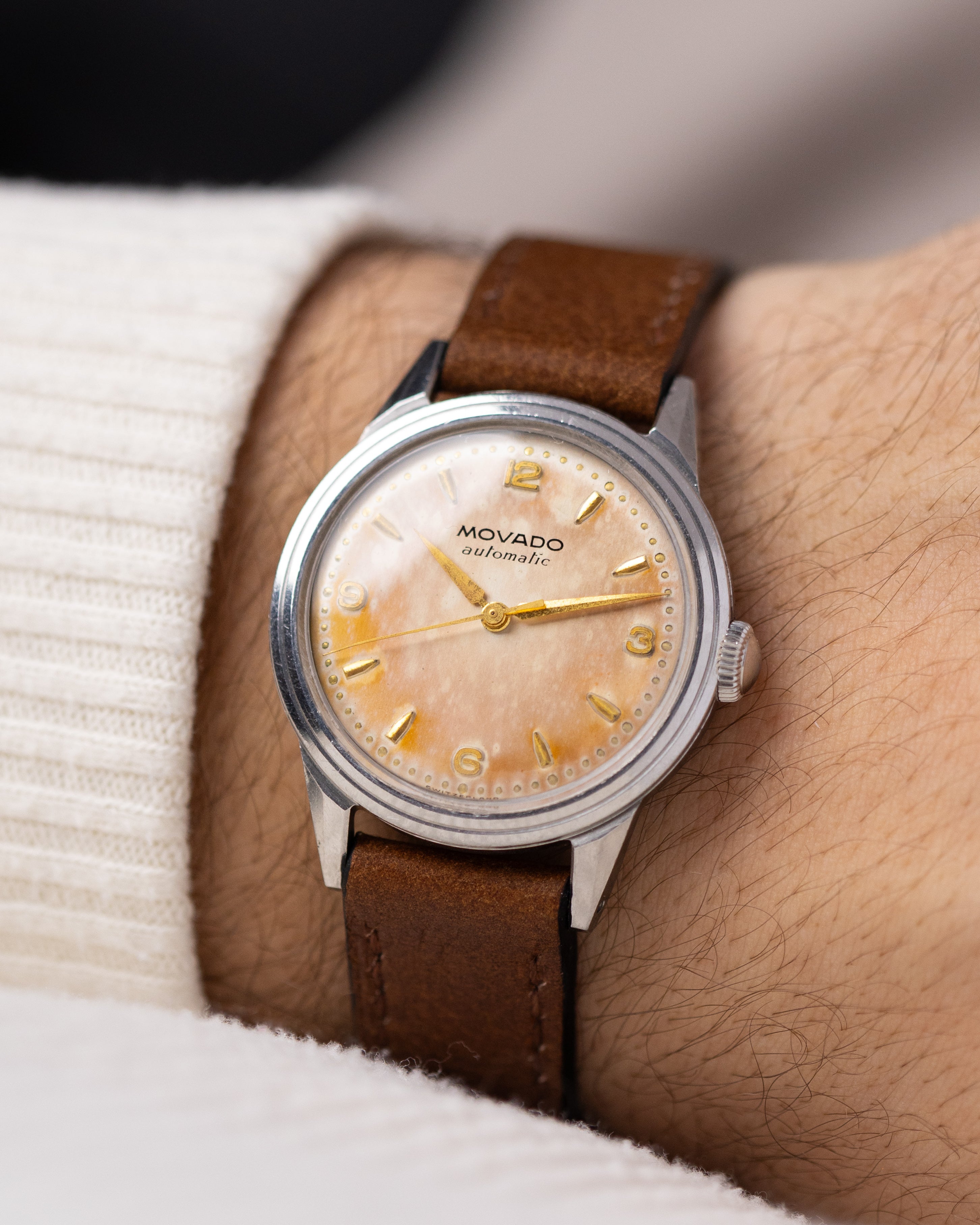 Vintage Movado Swiss Watch, François Borgel (FB) Case, Automatic Bumper Cal. 221A. from 1940's - DuMarko