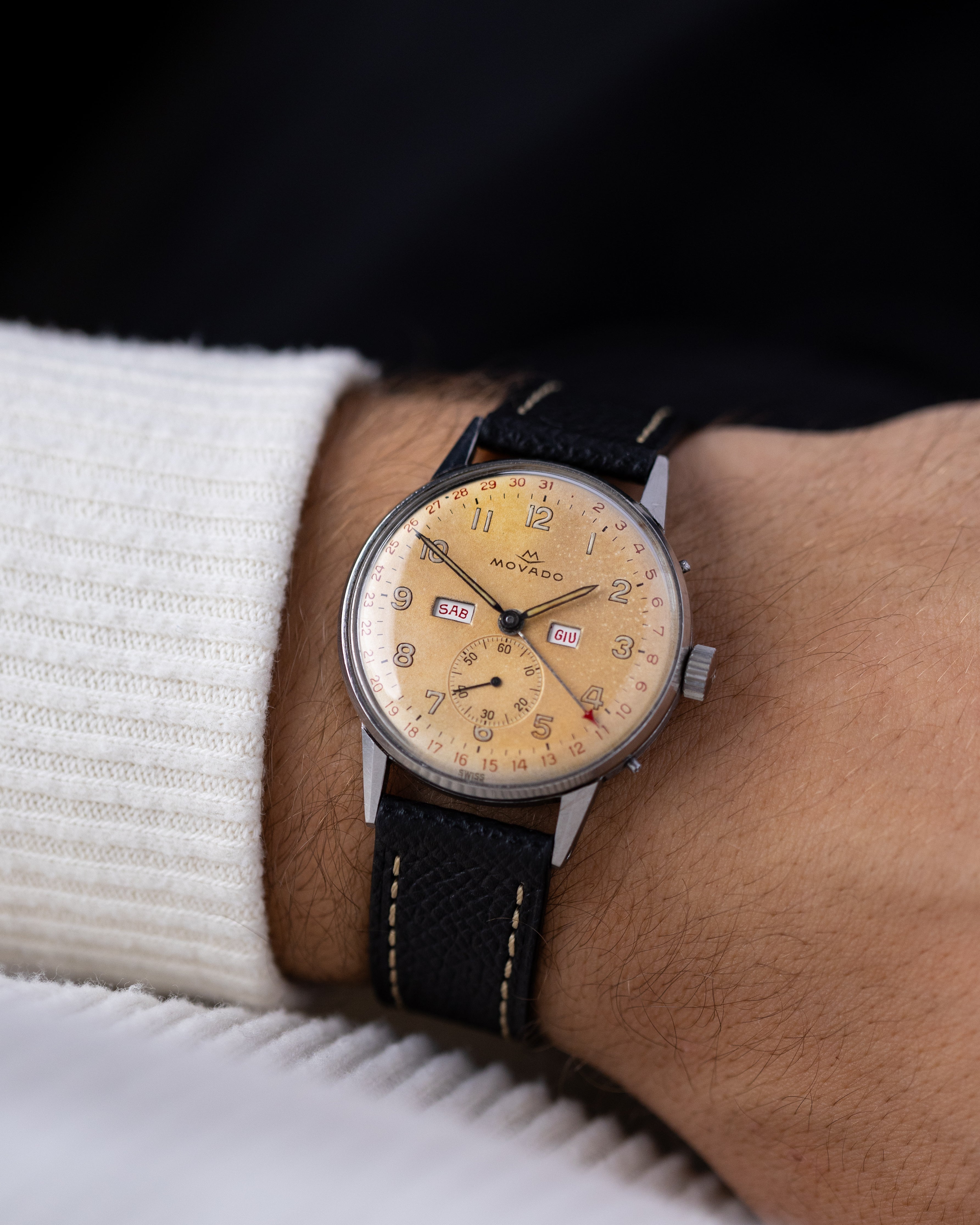 Vintage Movado Triple Calendar, Ref. 14806, Cal. Movado 470, Oversized 36 mm case from 1940's - DuMarko