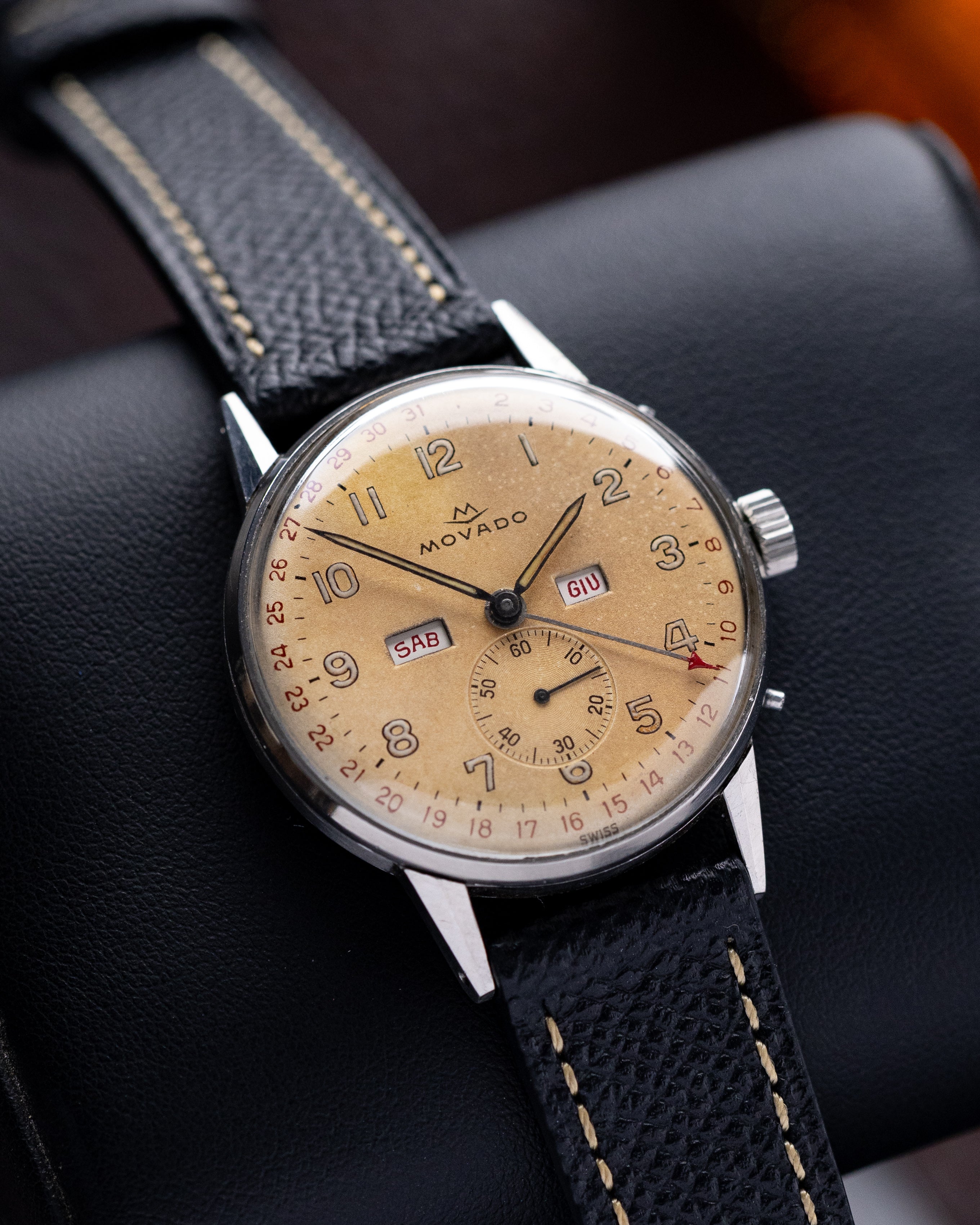 Vintage Movado Triple Calendar, Ref. 14806, Cal. Movado 470, Oversized 36 mm case from 1940's - DuMarko