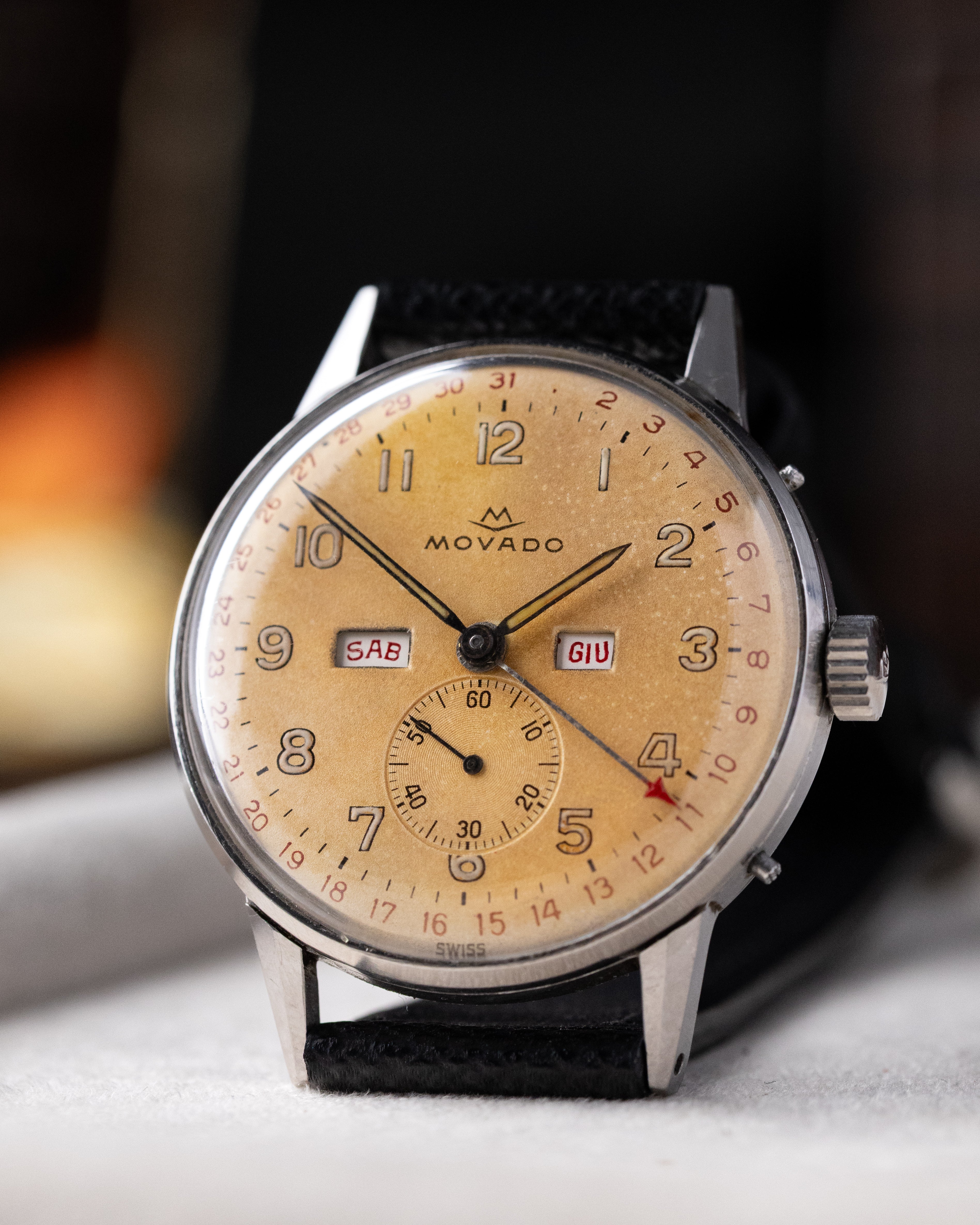 Vintage Movado Triple Calendar, Ref. 14806, Cal. Movado 470, Oversized 36 mm case from 1940's - DuMarko