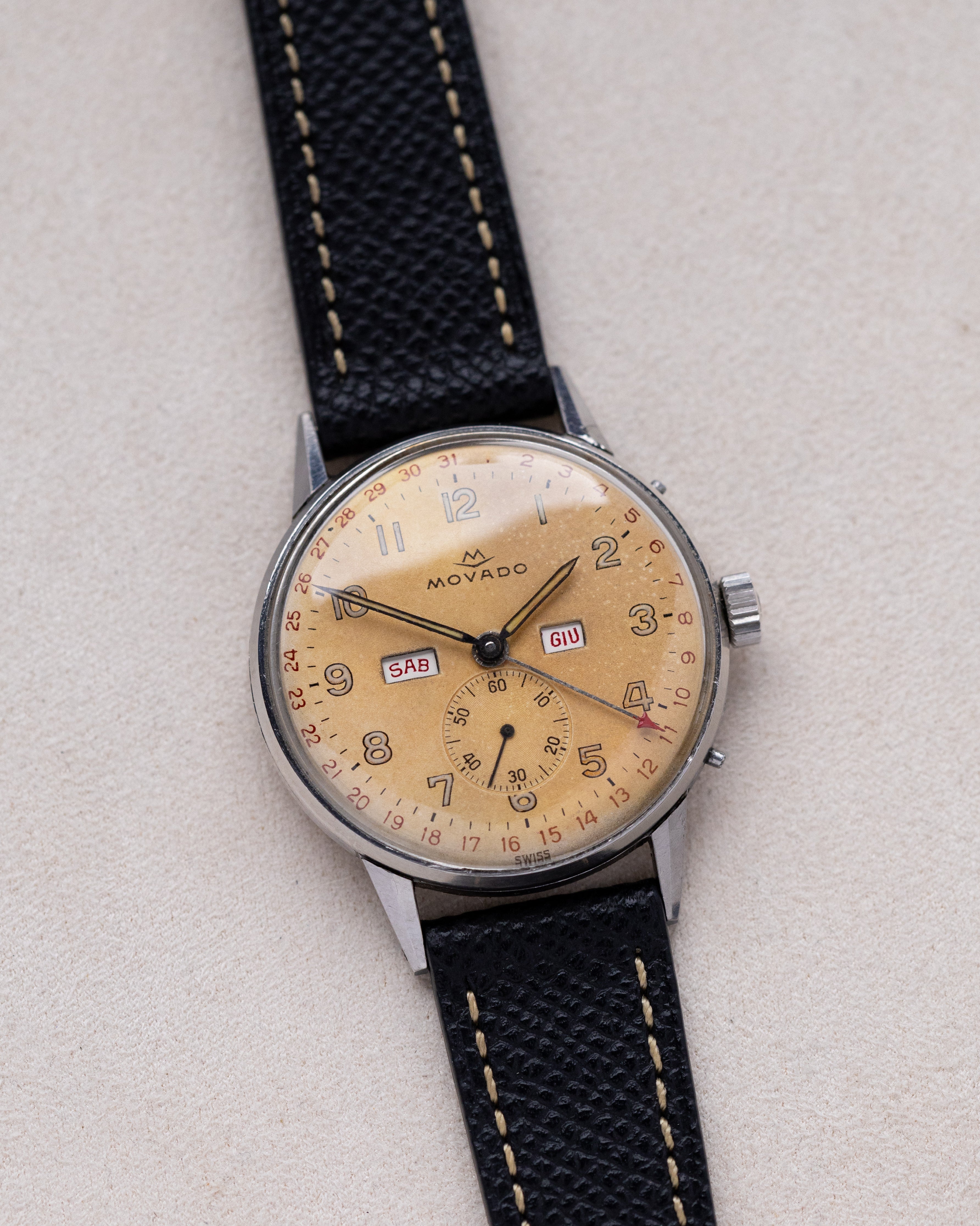Vintage Movado Triple Calendar, Ref. 14806, Cal. Movado 470, Oversized 36 mm case from 1940's - DuMarko