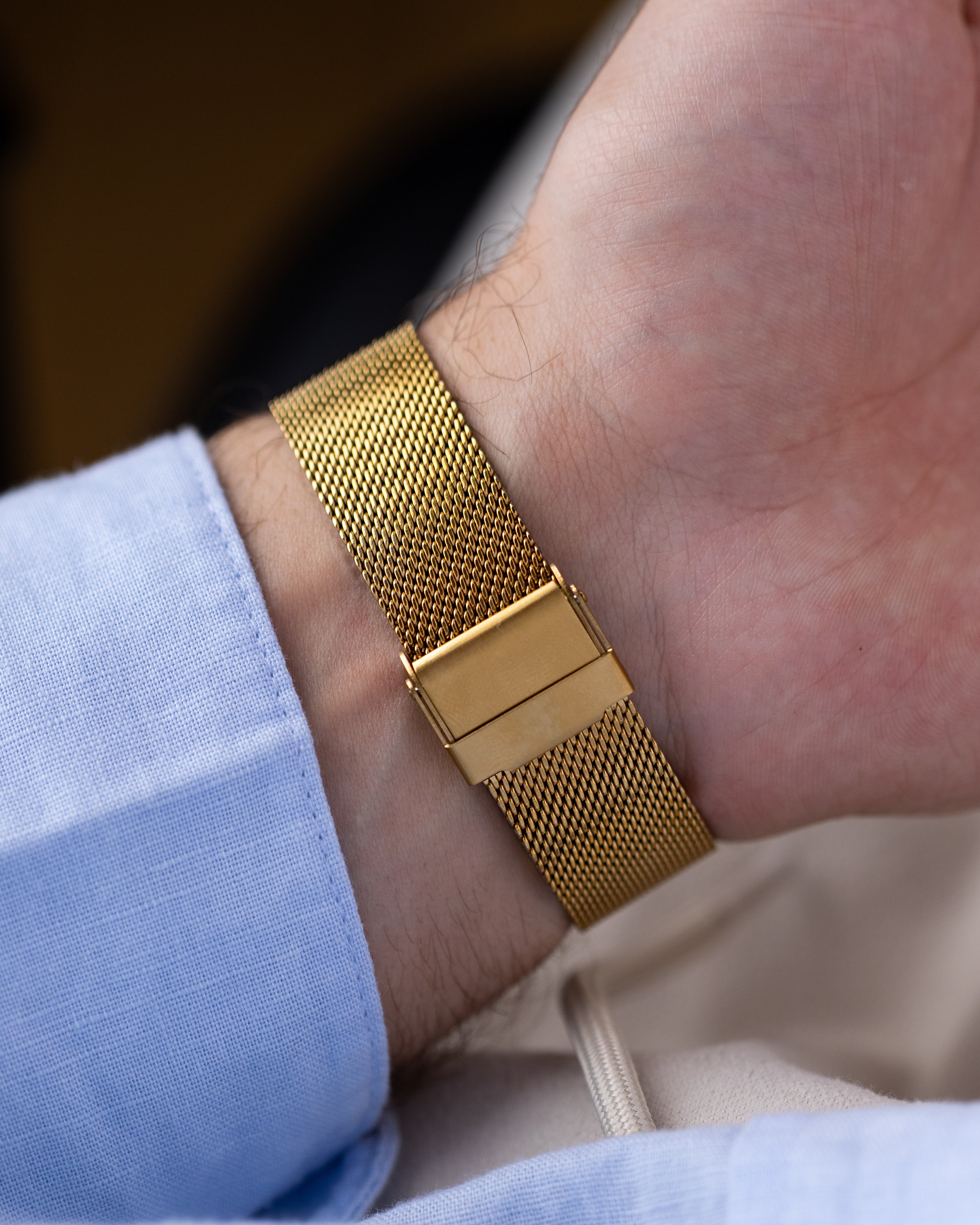 Vintage Must de Cartier Tank Vermeil, Mechanical, Lemon Dial with roman numerals, Ref. 6 040003 from 1980s - DuMarko