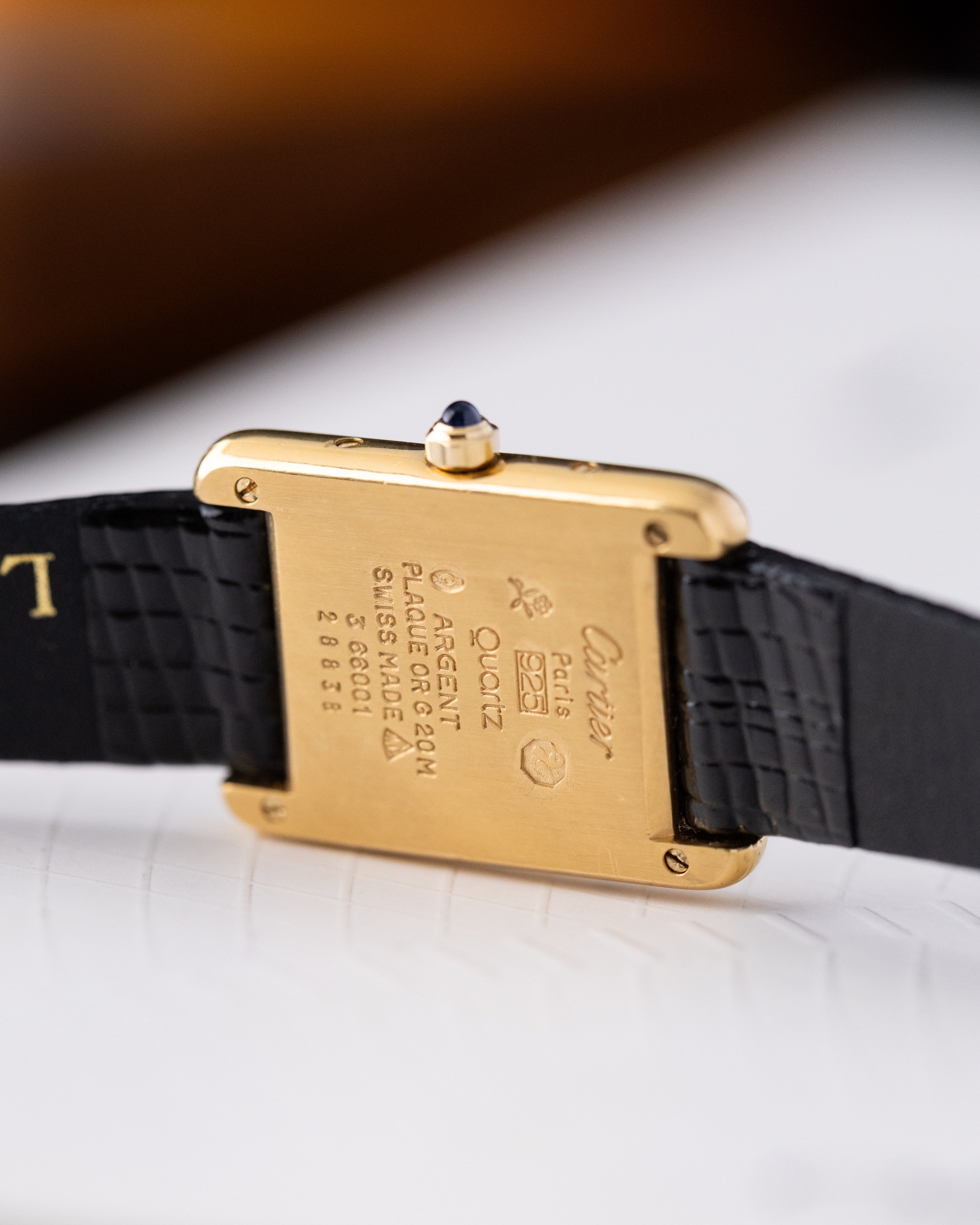 Vintage Must de Cartier Tank Vermeil Ref. 3 66001, Art Deco, Two - tone Lemon Dial from 1980’s - DuMarko