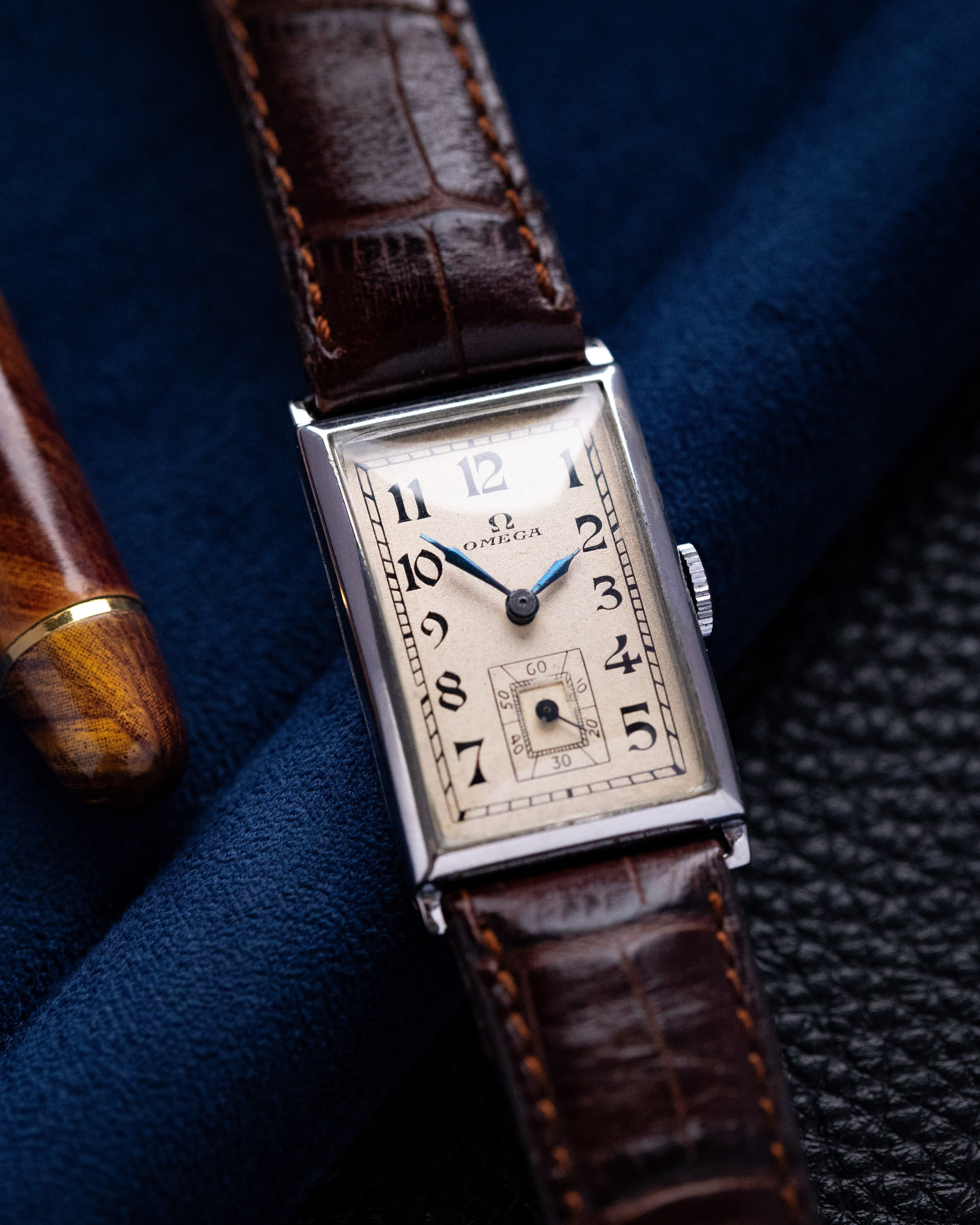 Vintage Omega Art Deco Tank, Swiss Watch, Arabic Numerals, Sub - second, Cal. 20F from 1932 - DuMarko