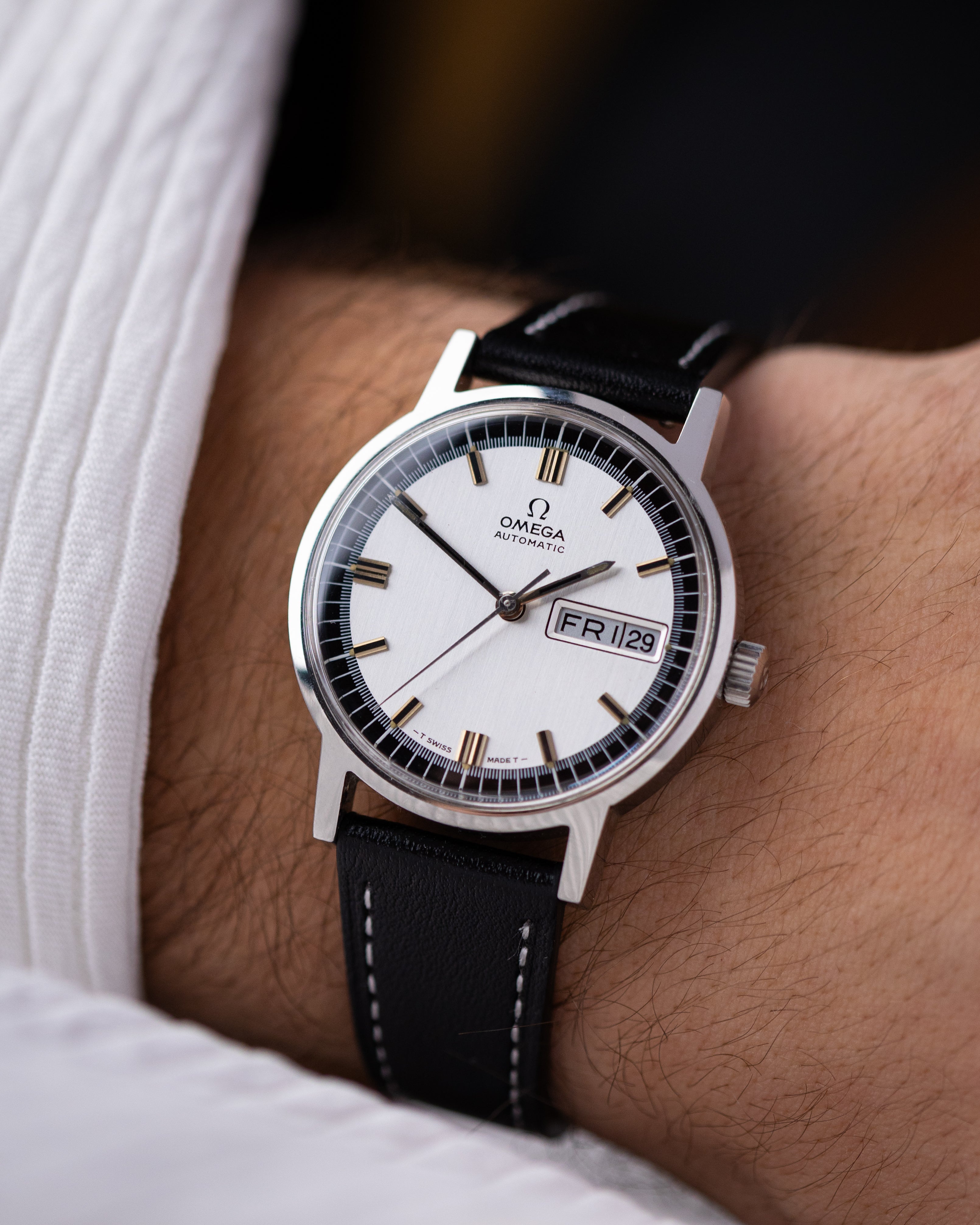 Vintage Omega Automatic Swiss Watch, Two - Tone Dial, Day/date window, Ref. 1660140, Cal. 750 from 1970 - DuMarko