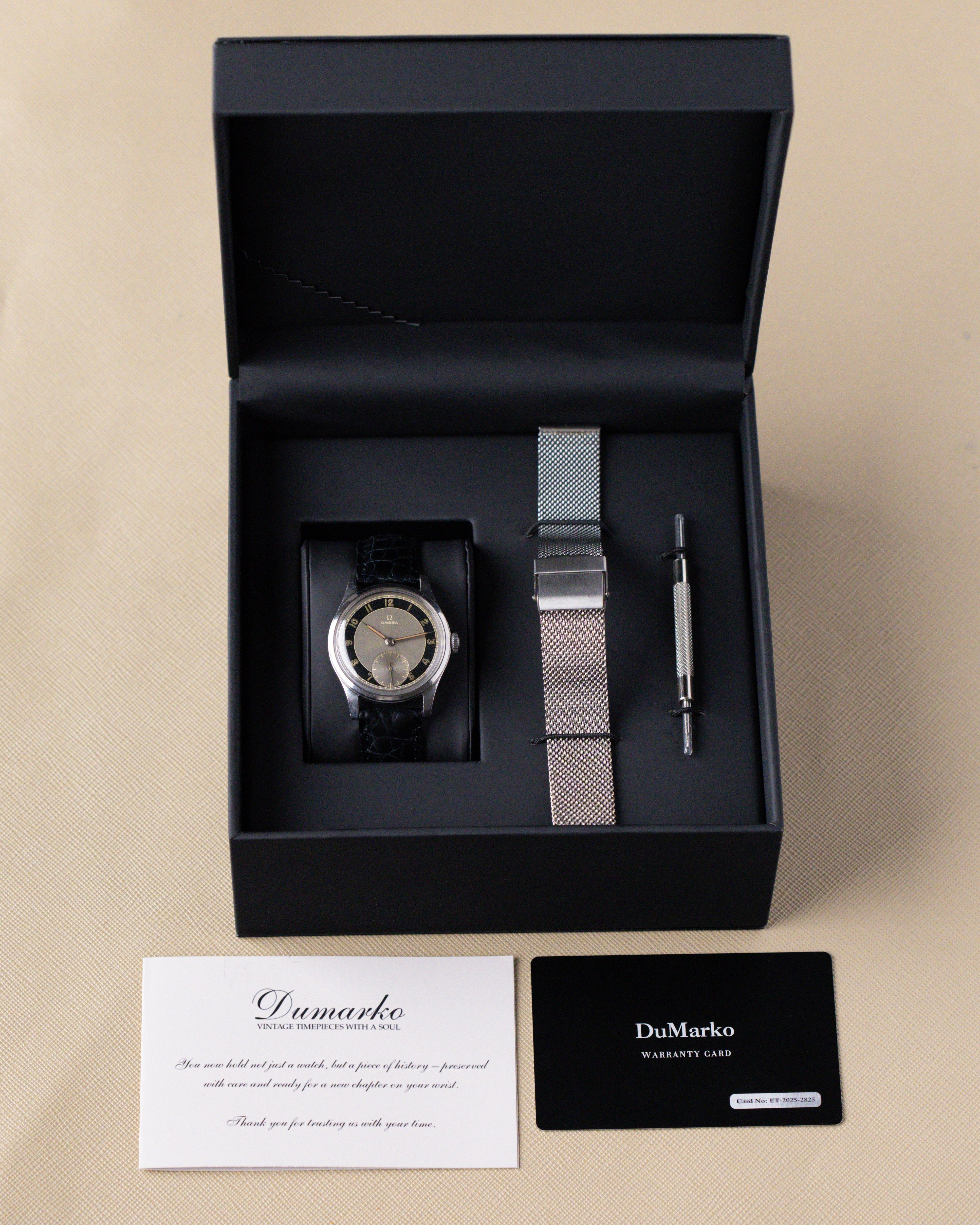 Vintage Omega Bullseye Swiss watch, Ref. 2383 - 6, Cal. 30T2 Original Radium Dial from 1947 - DuMarko