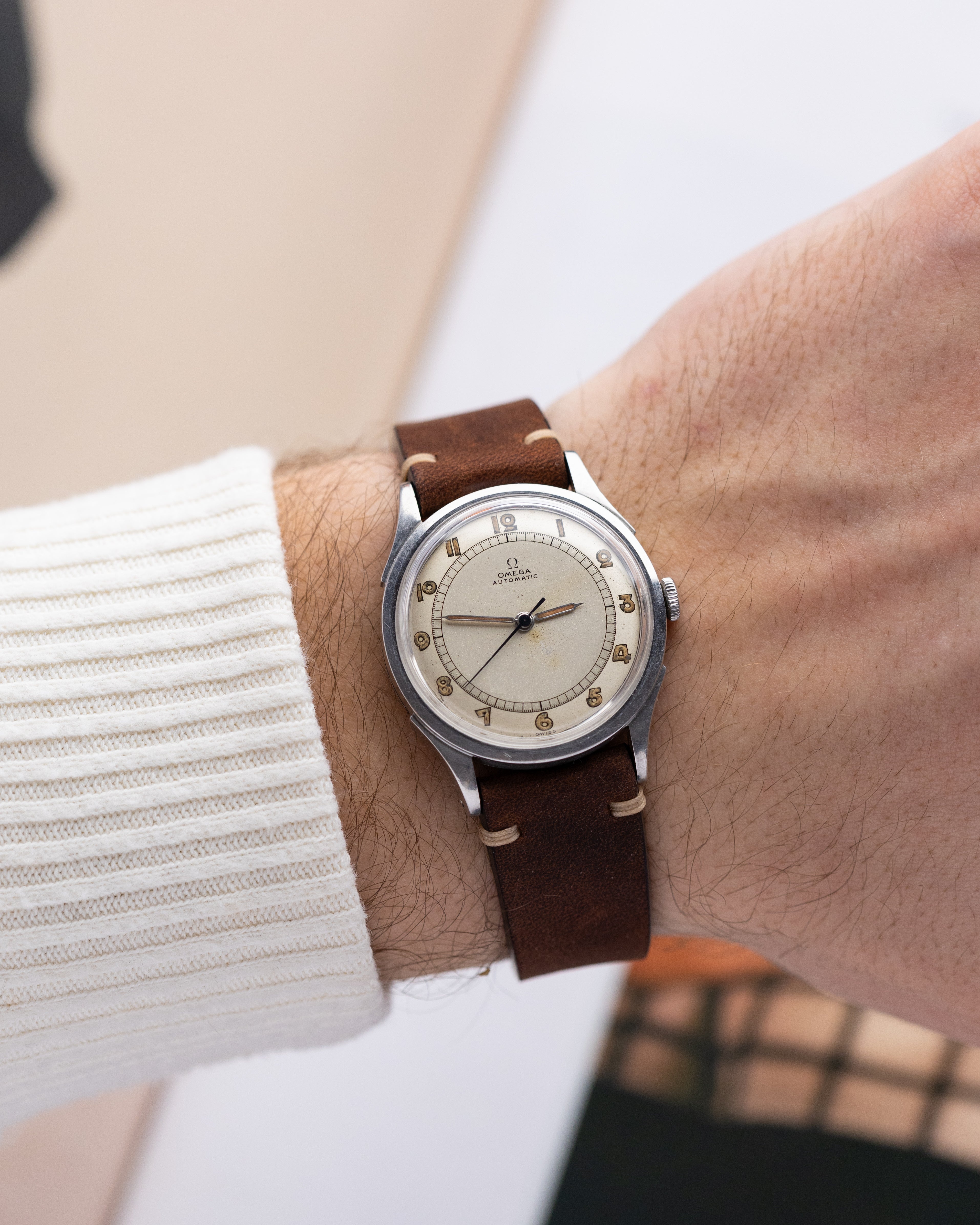 Vintage Omega Bumper Automatic, Two - tone Radium Dial, Ref. 2438 - 2 from 1944 - DuMarko