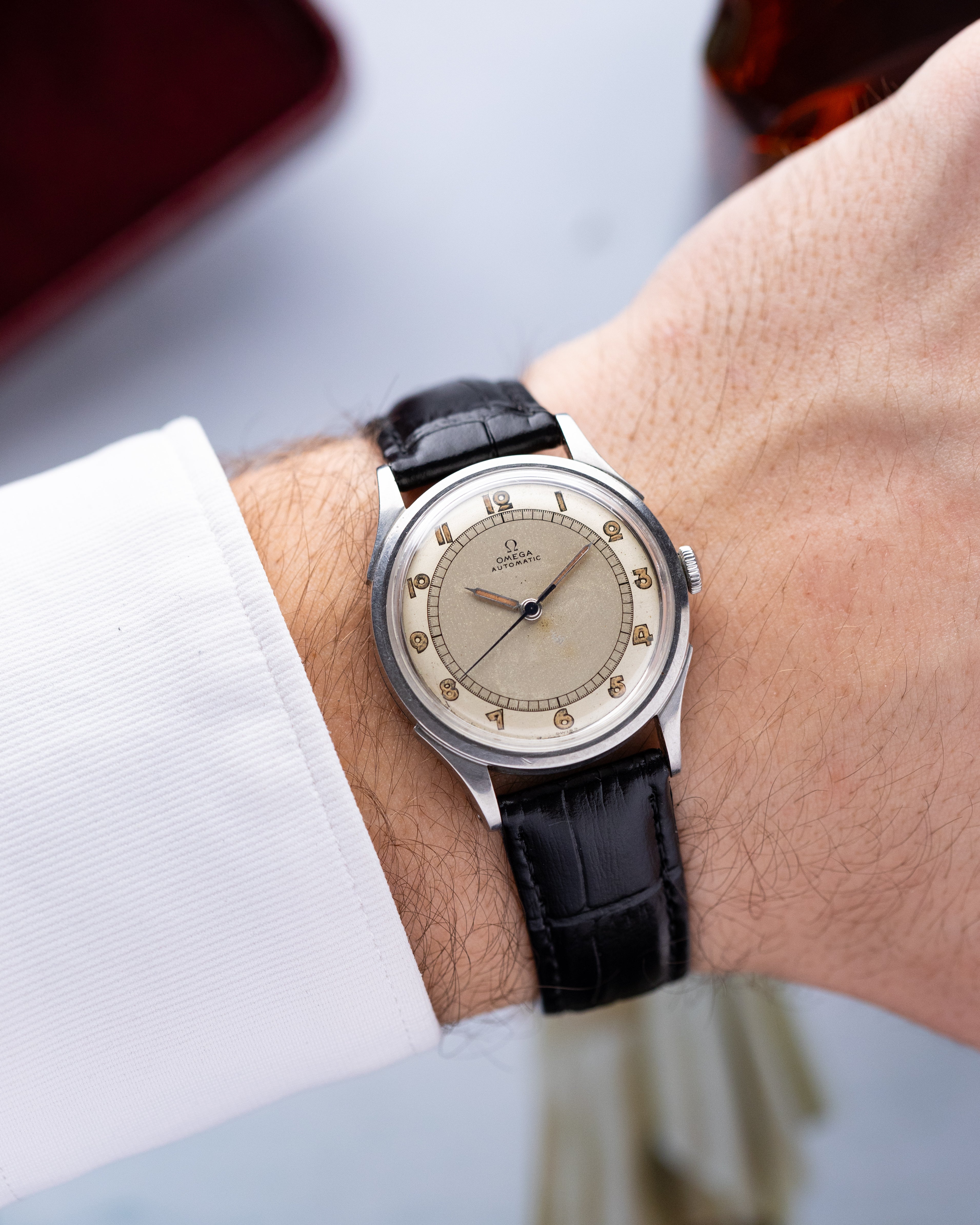 Vintage Omega Bumper Automatic, Two - tone Radium Dial, Ref. 2438 - 2 from 1944 - DuMarko