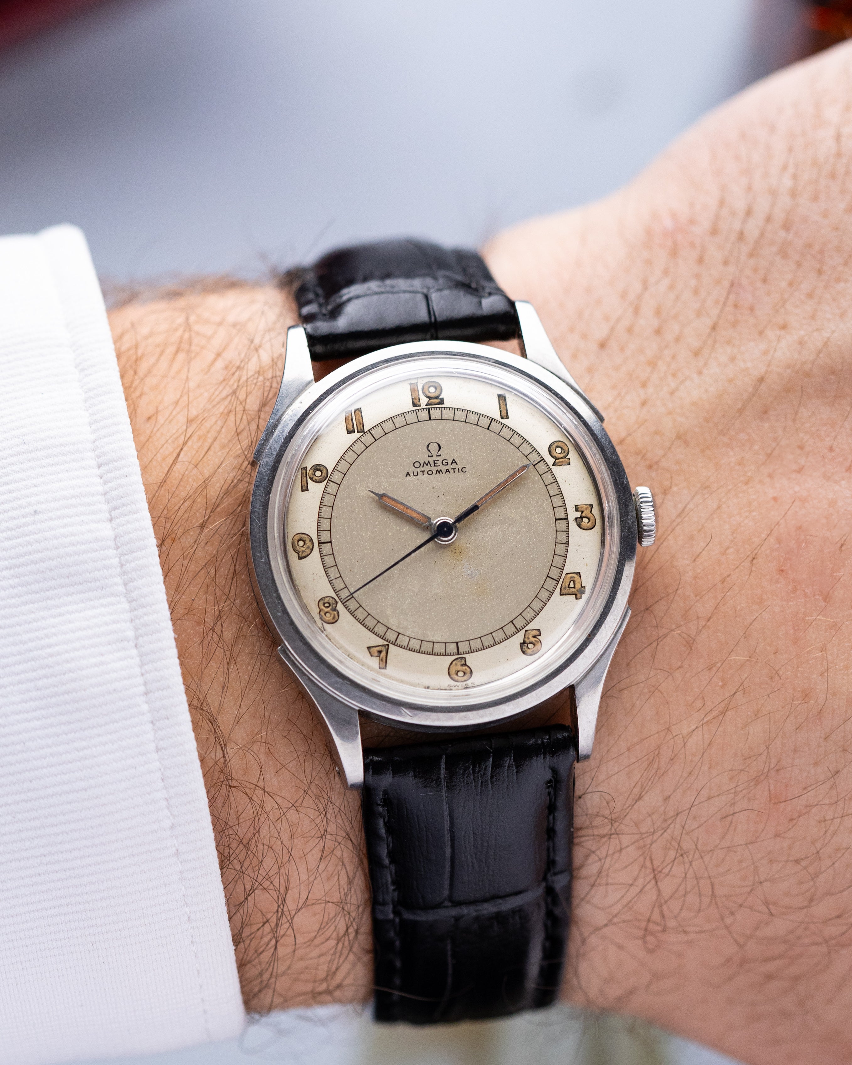 Vintage Omega Bumper Automatic, Two - tone Radium Dial, Ref. 2438 - 2 from 1944 - DuMarko