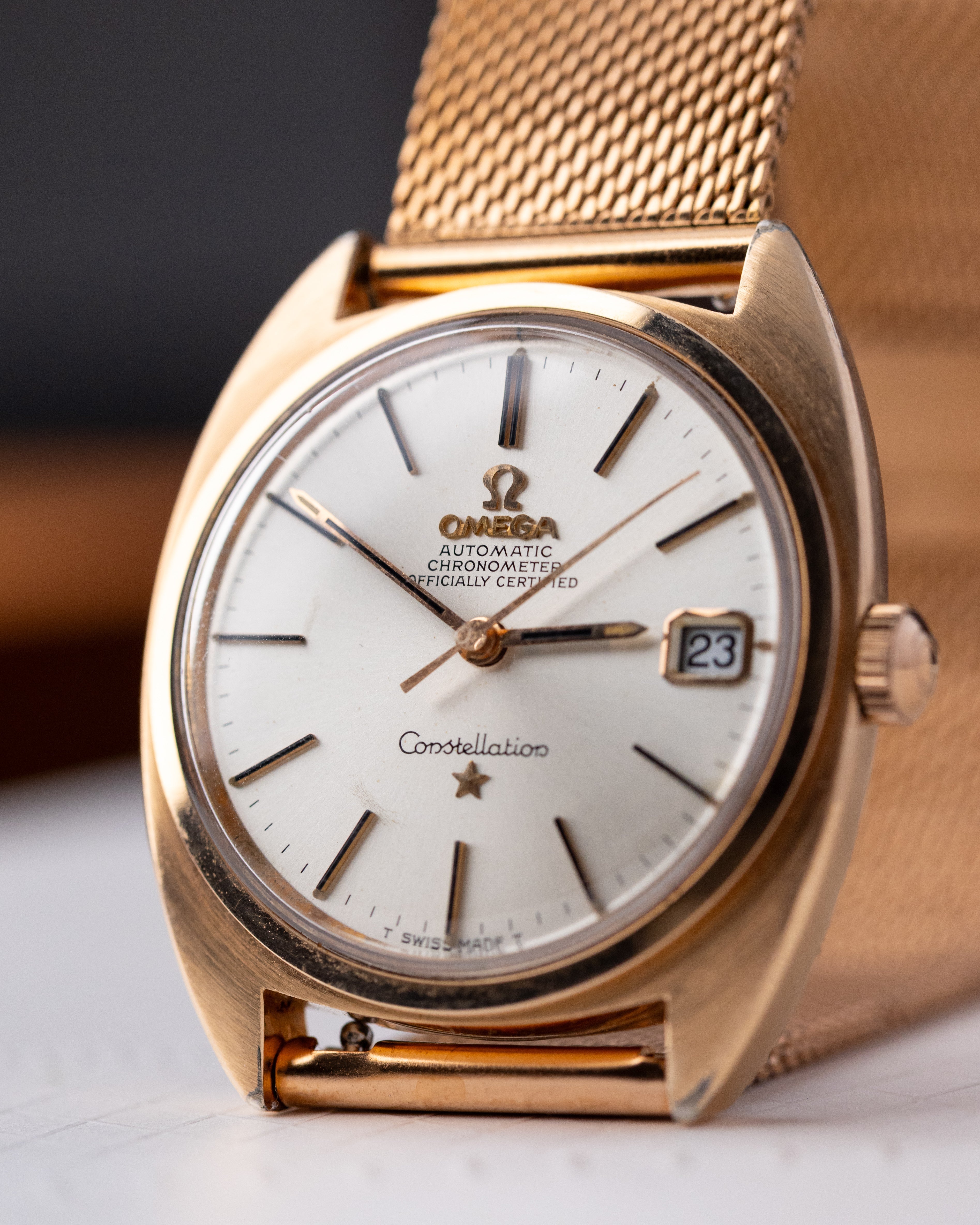 Vintage Omega Constellation C - shape, Cal. 564, Date Window, Gold - rose C - shape case, from 1960's - DuMarko