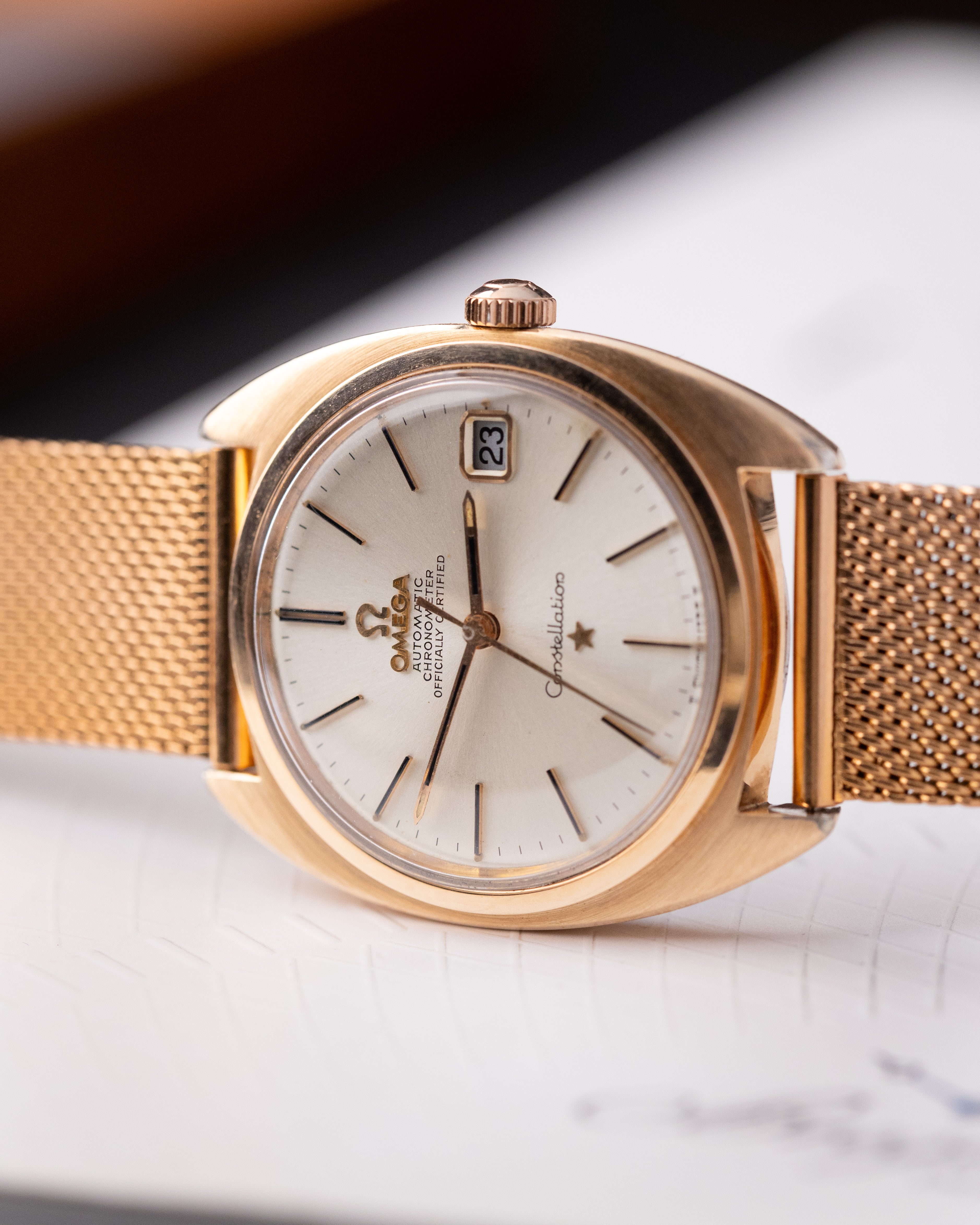 Vintage Omega Constellation C - shape, Cal. 564, Date Window, Gold - rose C - shape case, from 1960's - DuMarko