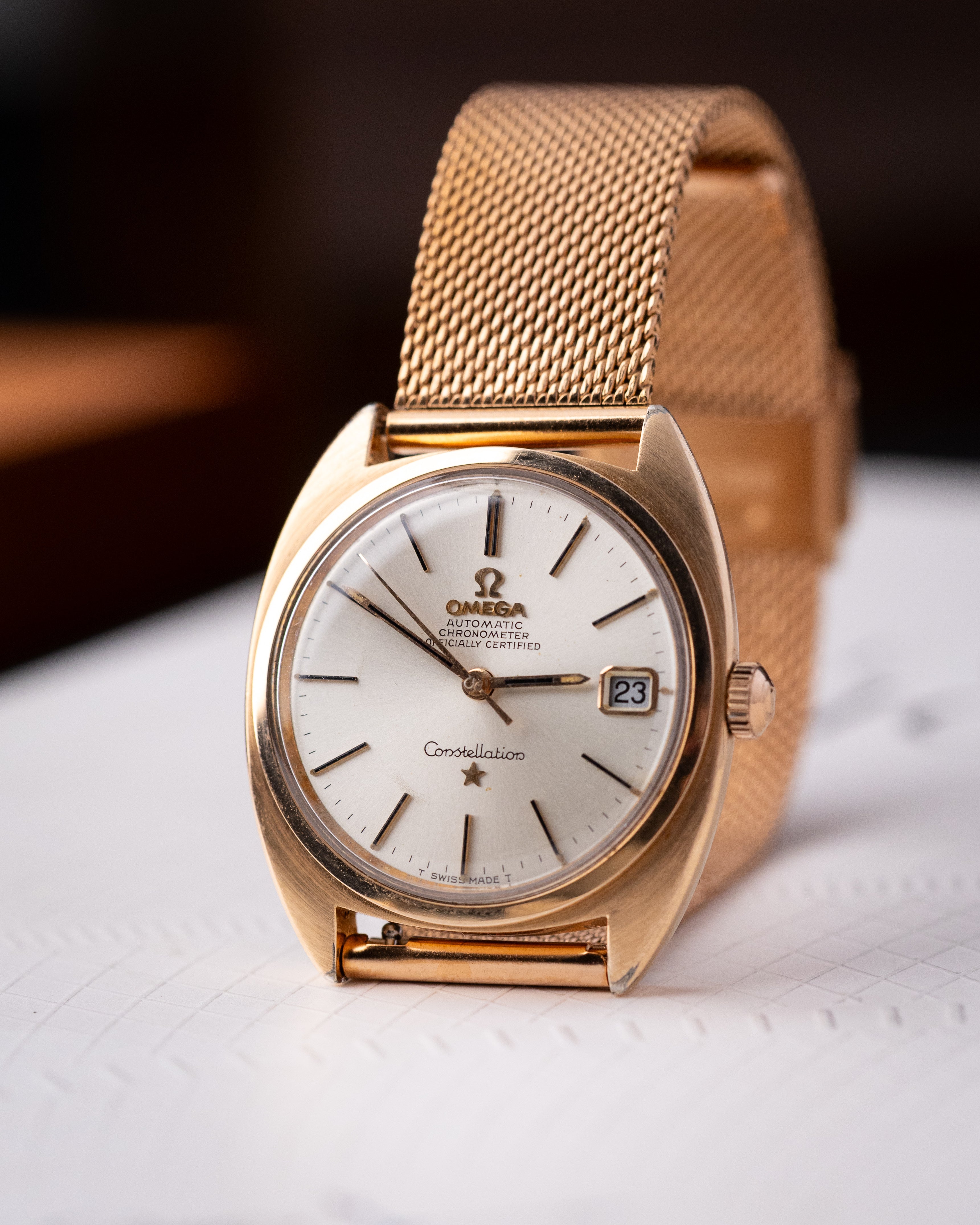 Vintage Omega Constellation C - shape, Cal. 564, Date Window, Gold - rose C - shape case, from 1960's - DuMarko