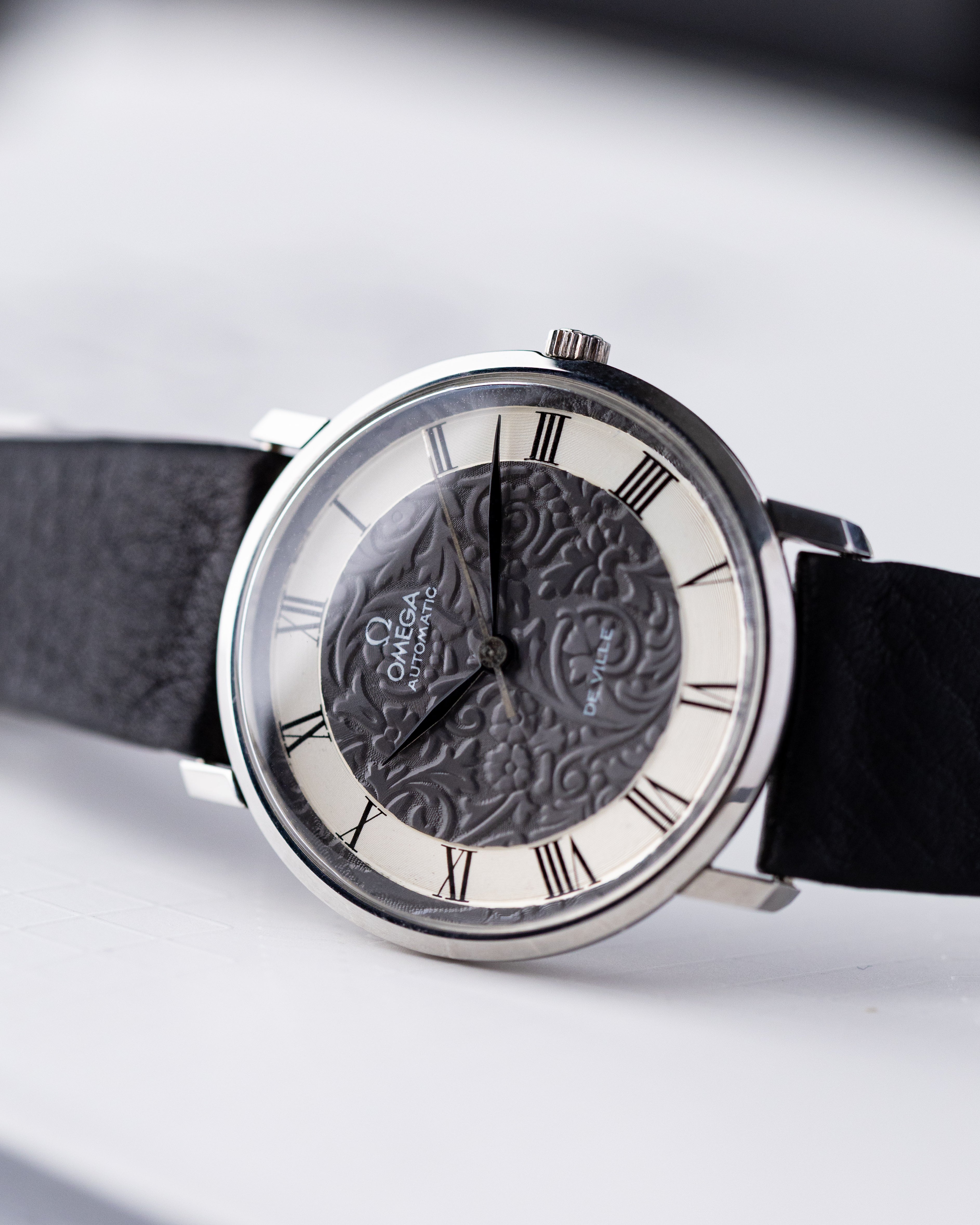 Vintage Omega De Ville Automatic, NOS, Rare Floral Two - tone Guilloché Dial Cal. 711 - DuMarko