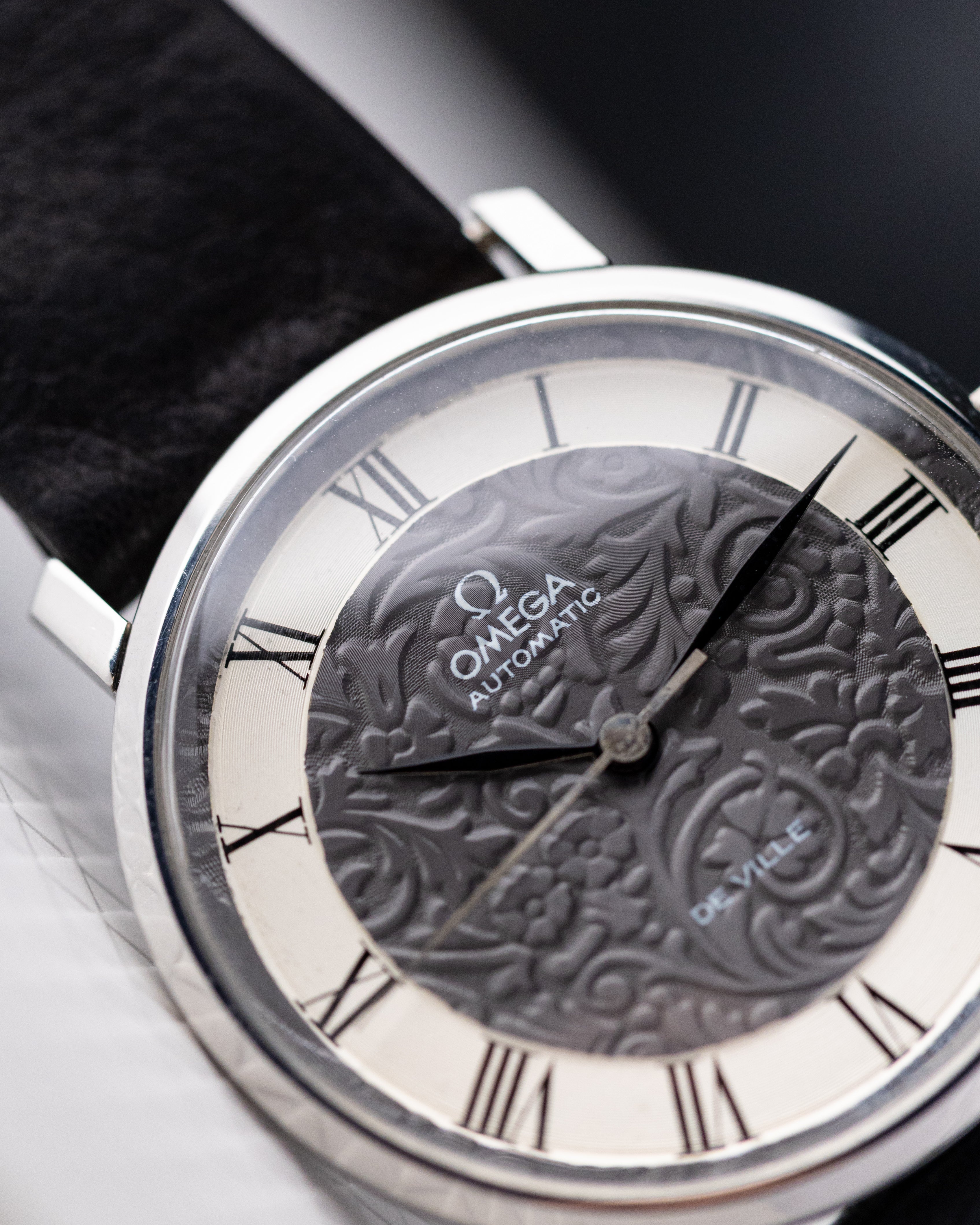 Vintage Omega De Ville Automatic, NOS, Rare Floral Two - tone Guilloché Dial Cal. 711 - DuMarko