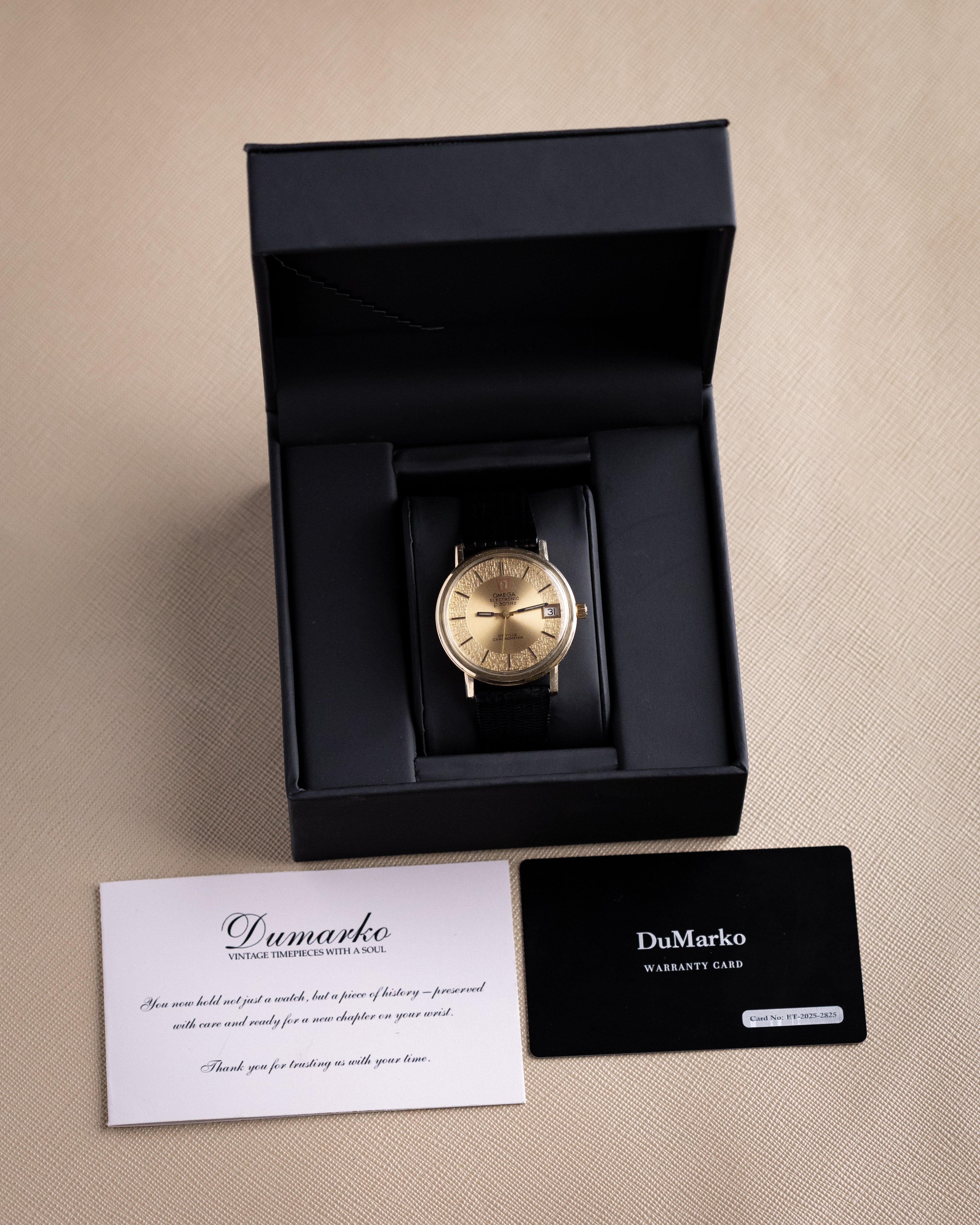 Vintage Omega De Ville Electronic F300Hz Chronometer Ref. 198.0032, Guilloché Dial c.1970s - DuMarko