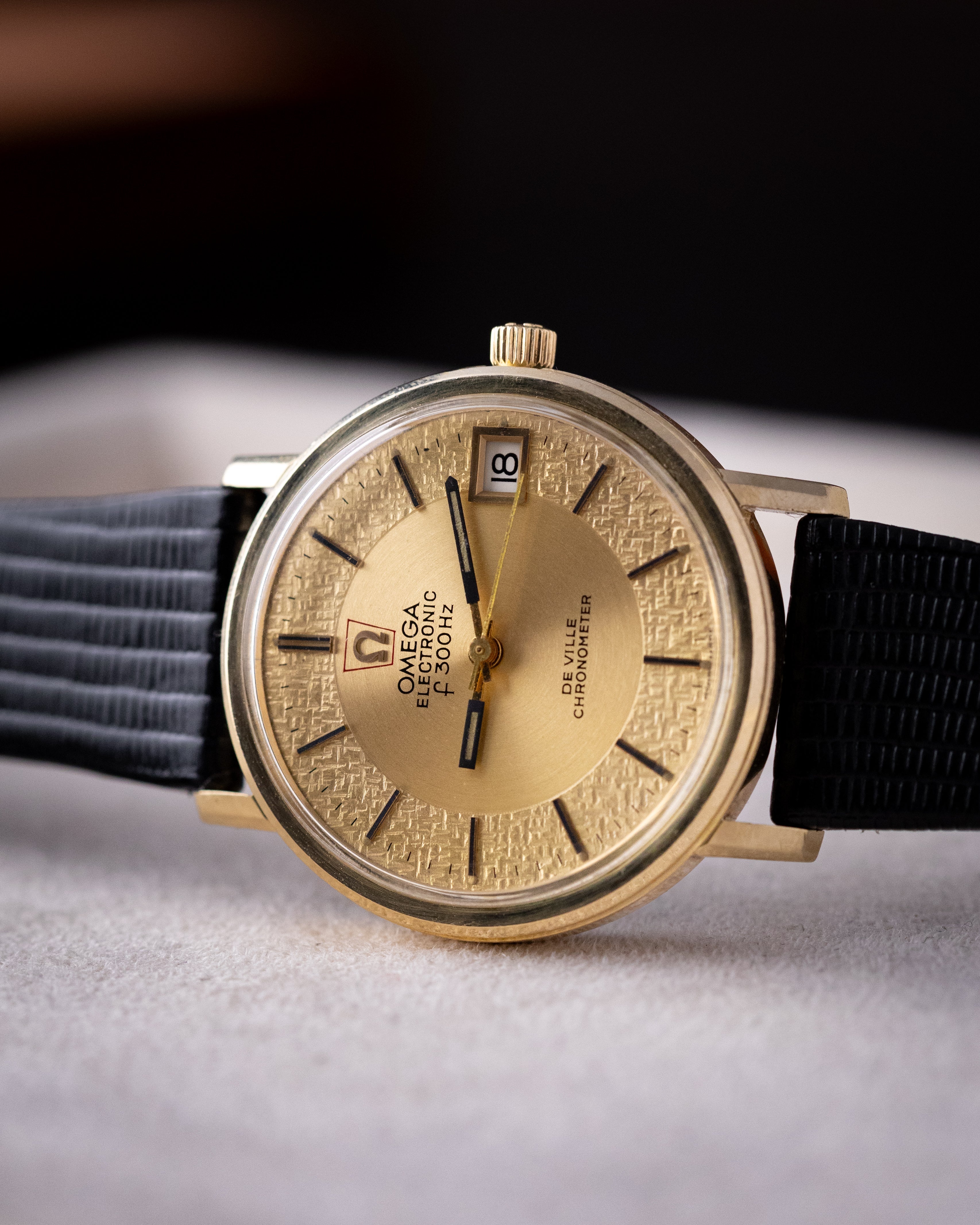 Vintage Omega De Ville Electronic F300Hz Chronometer Ref. 198.0032, Guilloché Dial c.1970s - DuMarko