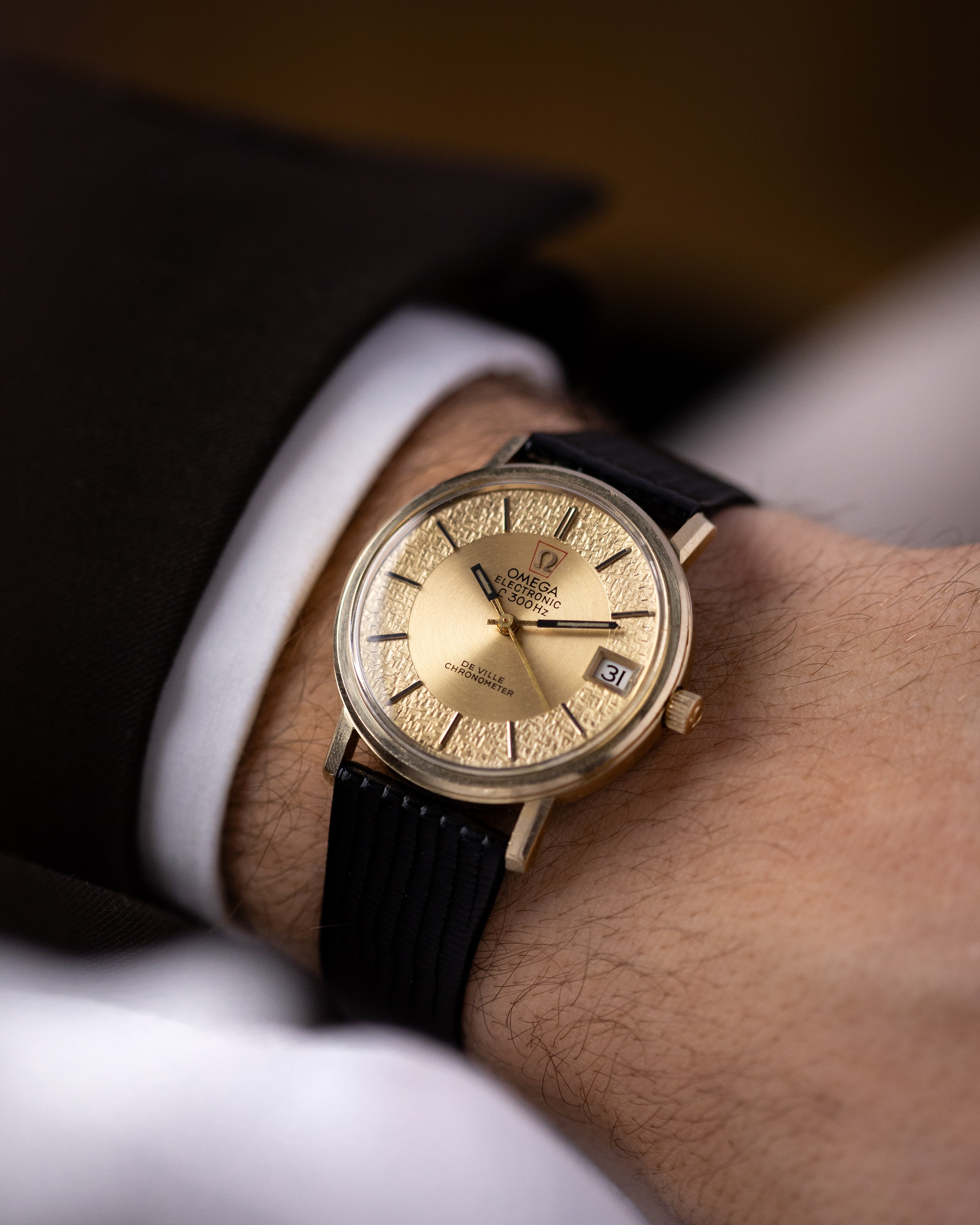 Vintage Omega De Ville Electronic F300Hz Chronometer Ref. 198.0032, Guilloché Dial c.1970s - DuMarko