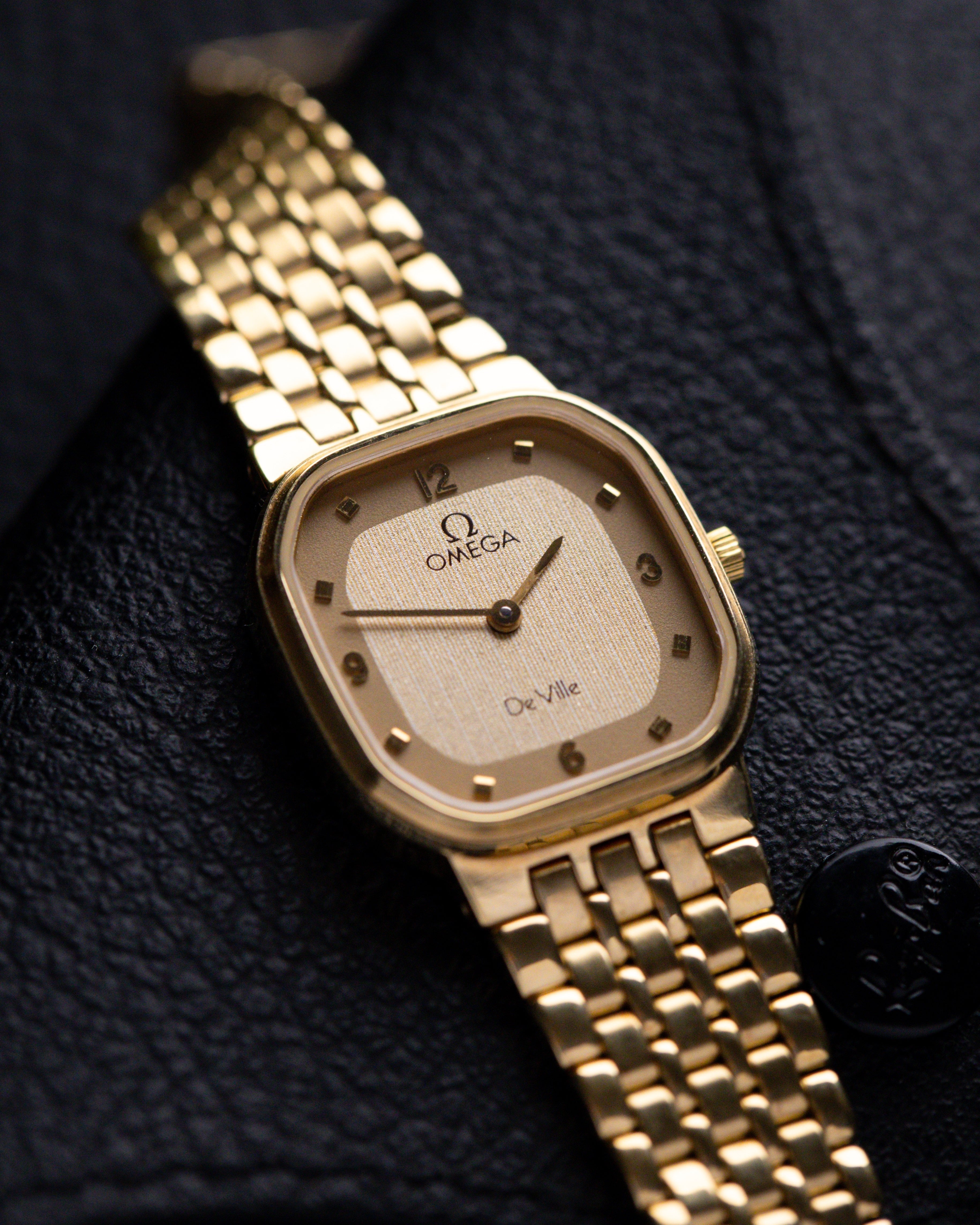 Vintage Omega De Ville Ladies Watch, NOS, Quartz Cal. 1375, Two - Tone Champagne Dial from 1982 - DuMarko