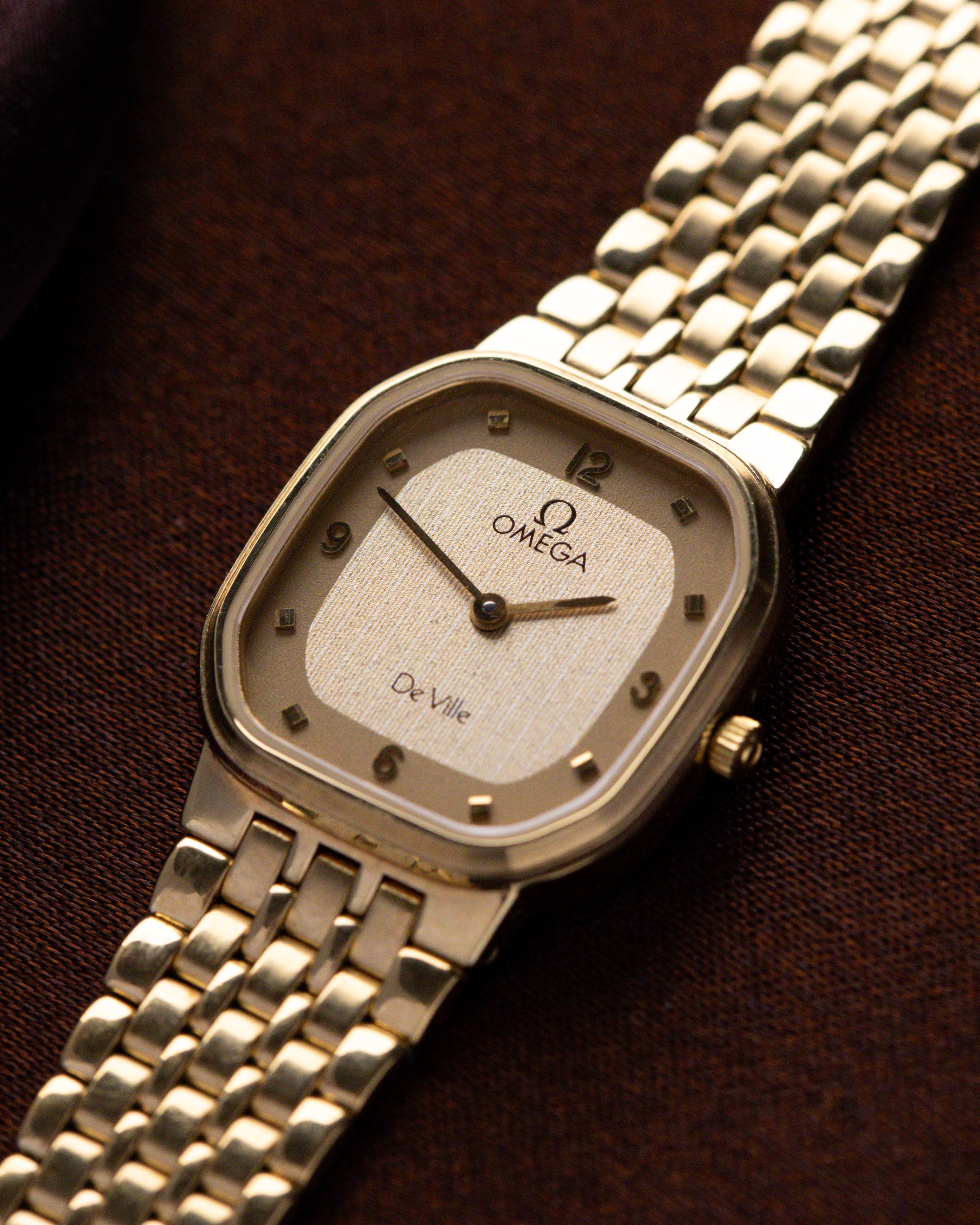 Vintage Omega De Ville Ladies Watch, NOS, Quartz Cal. 1375, Two - Tone Champagne Dial from 1982 - DuMarko