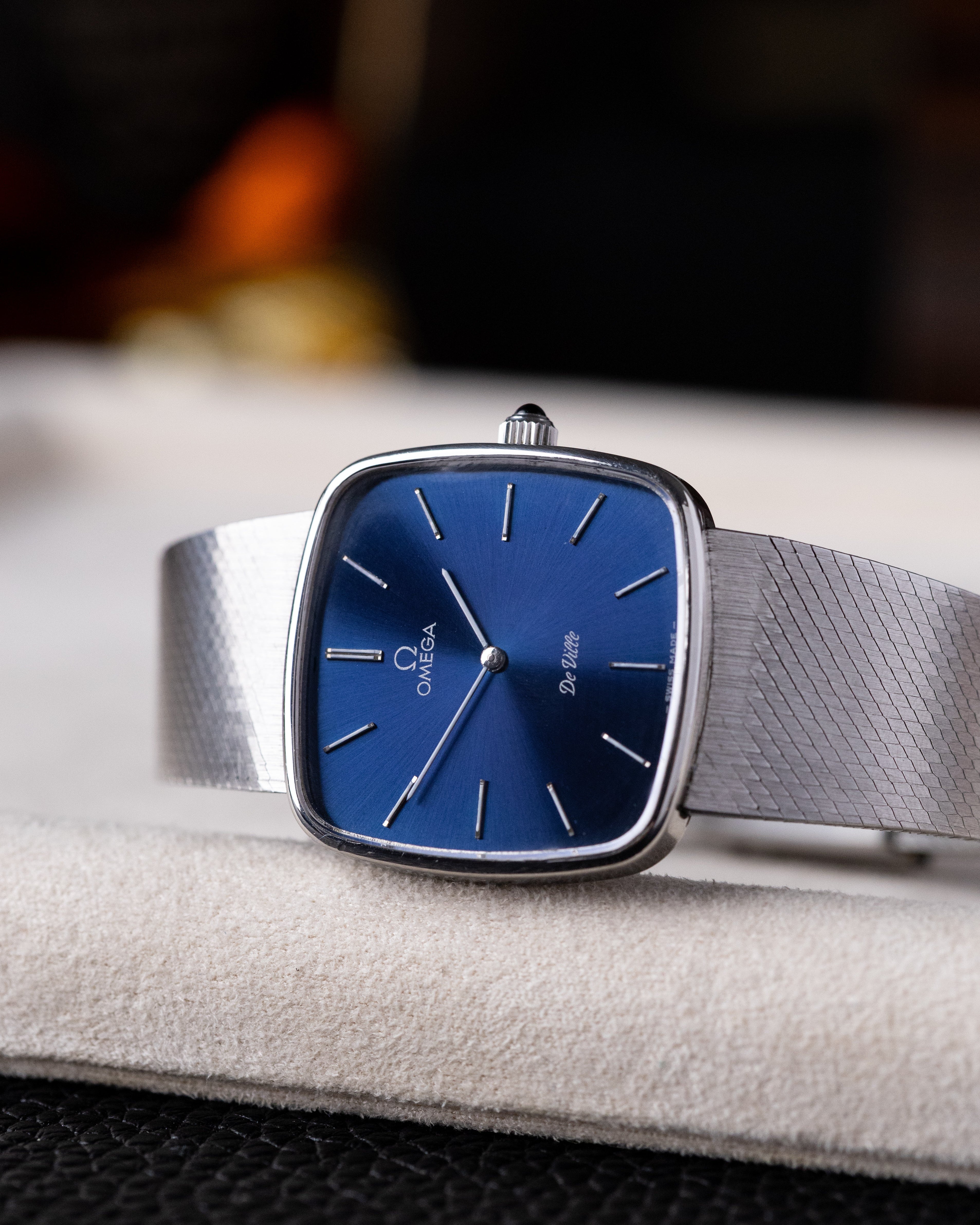 Vintage Omega De Ville Royal Blue Dial Mechanical Watch Cal. 625, Swiss Made - DuMarko