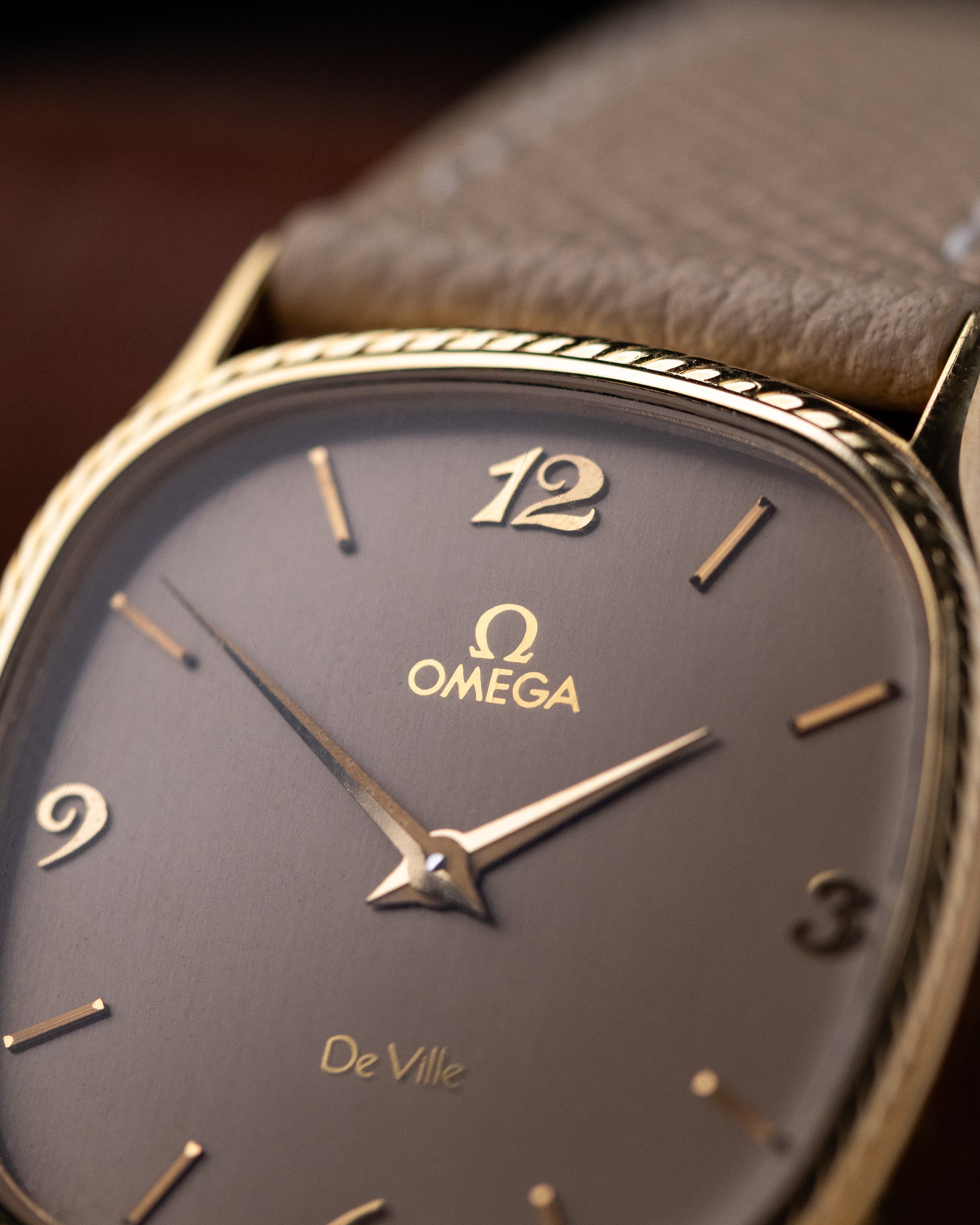 Vintage Omega De Ville Swiss Watch, Gilt Breguet Numerals, Rope Bezel, Circa 1980's - DuMarko