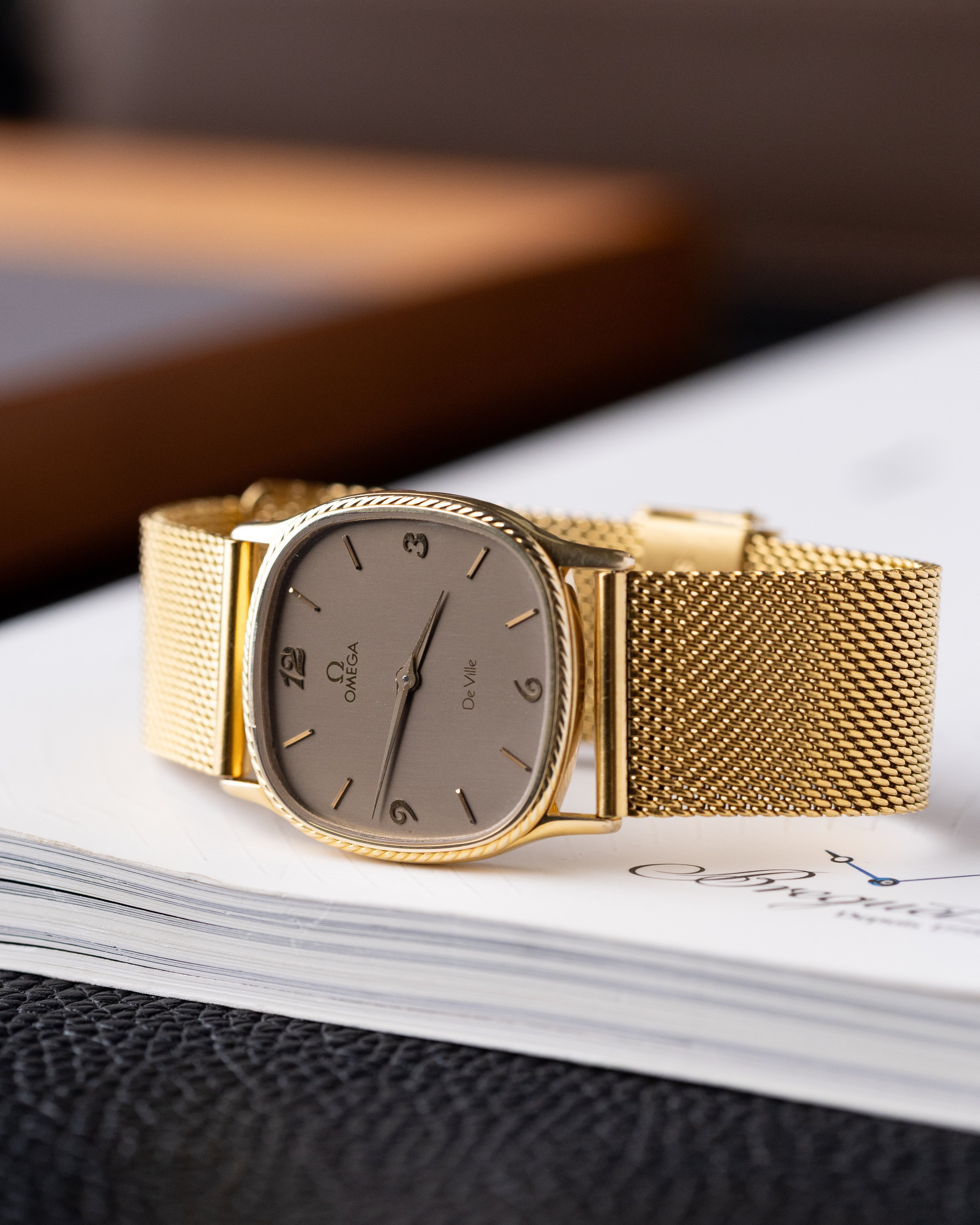 Vintage Omega De Ville Swiss Watch, Rope Bezel, Gilt Breguet Numerals from 1980's - DuMarko